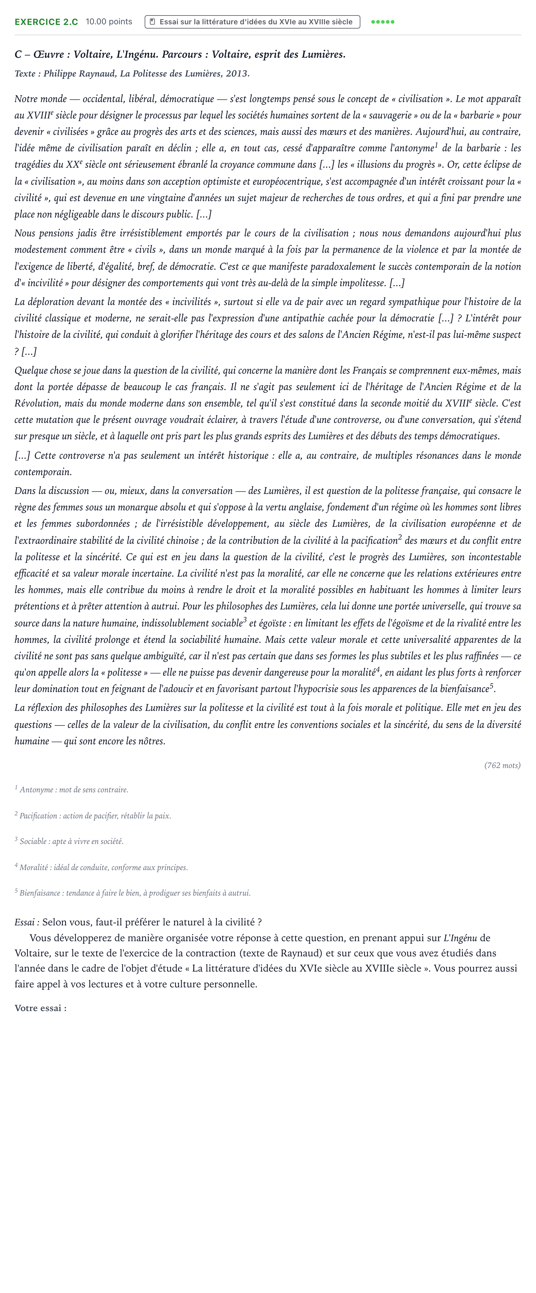 Énoncé: Exercice 2.C - Essai · Bac STMG Français Asie 2021 (jour 2)