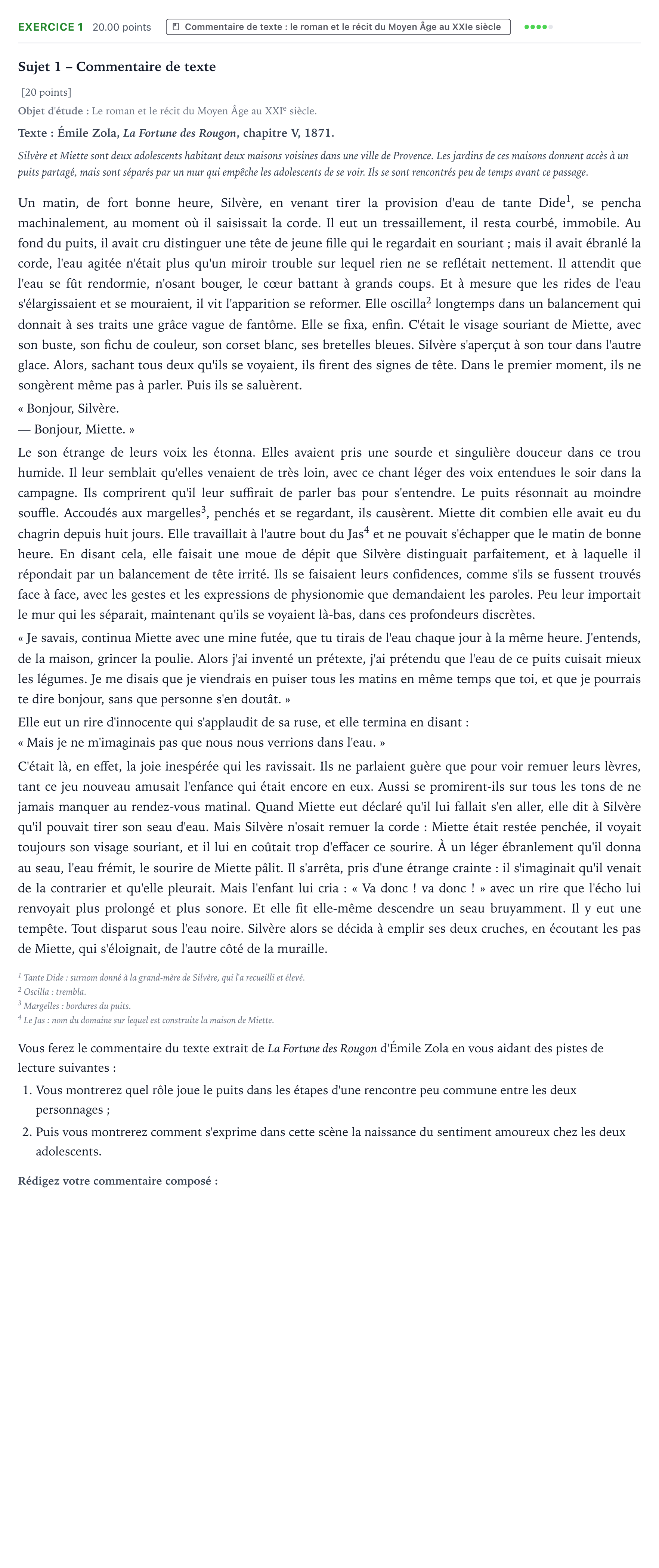 Énoncé: Exercice 1 - Commentaire de texte · Bac STMG Français Centres étrangers (Afrique) 2021 (jour 1)