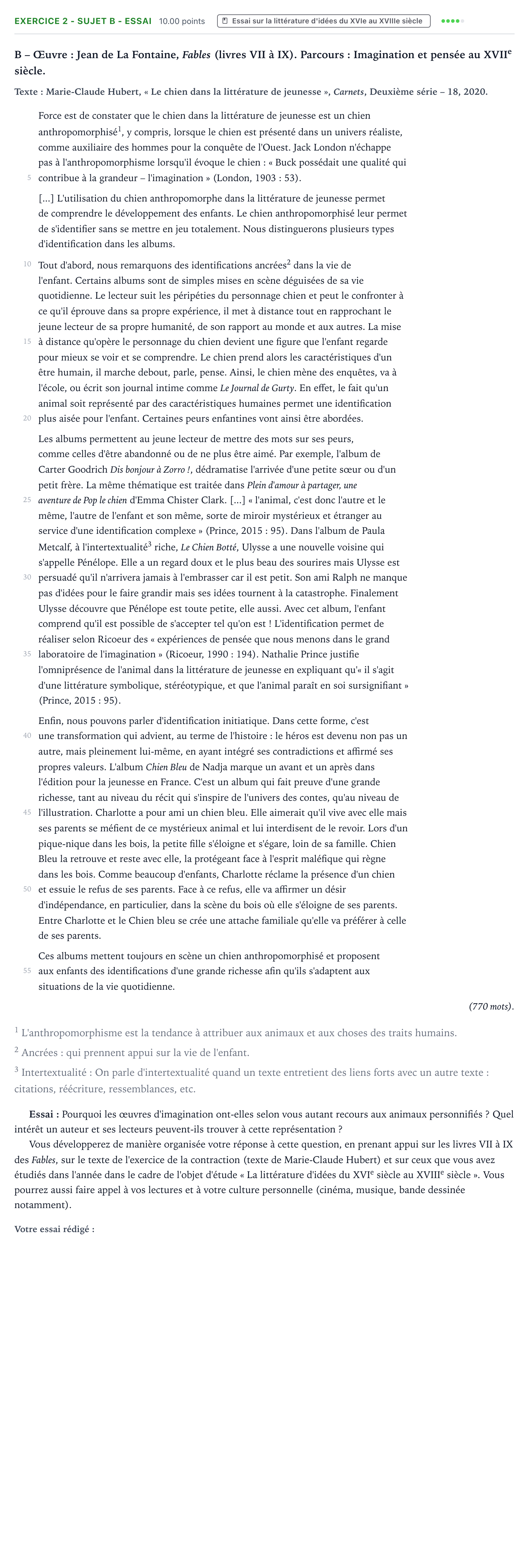 Énoncé: Exercice 2 - Sujet B - Essai · Bac STMG Français Centres étrangers (Afrique) 2021 (jour 1)