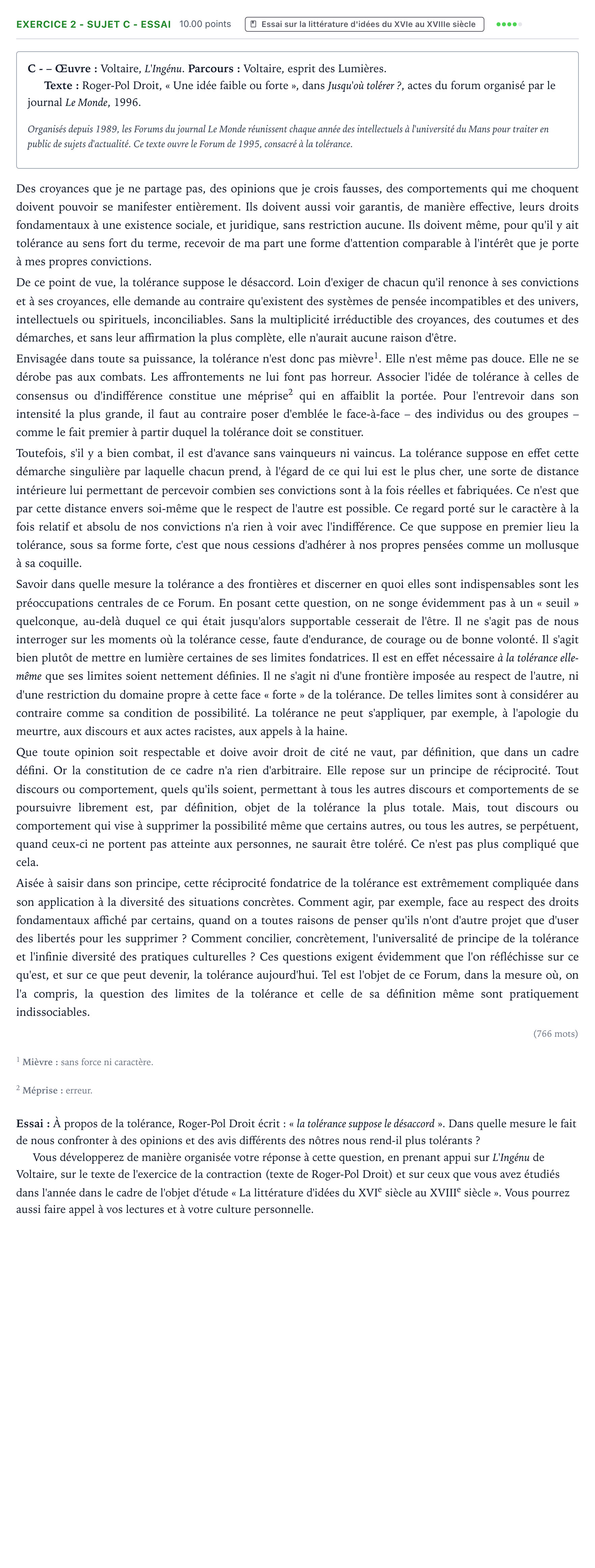Énoncé: Exercice 2 - Sujet C - Essai · Bac STMG Français Centres étrangers (Afrique) 2021 (jour 1)