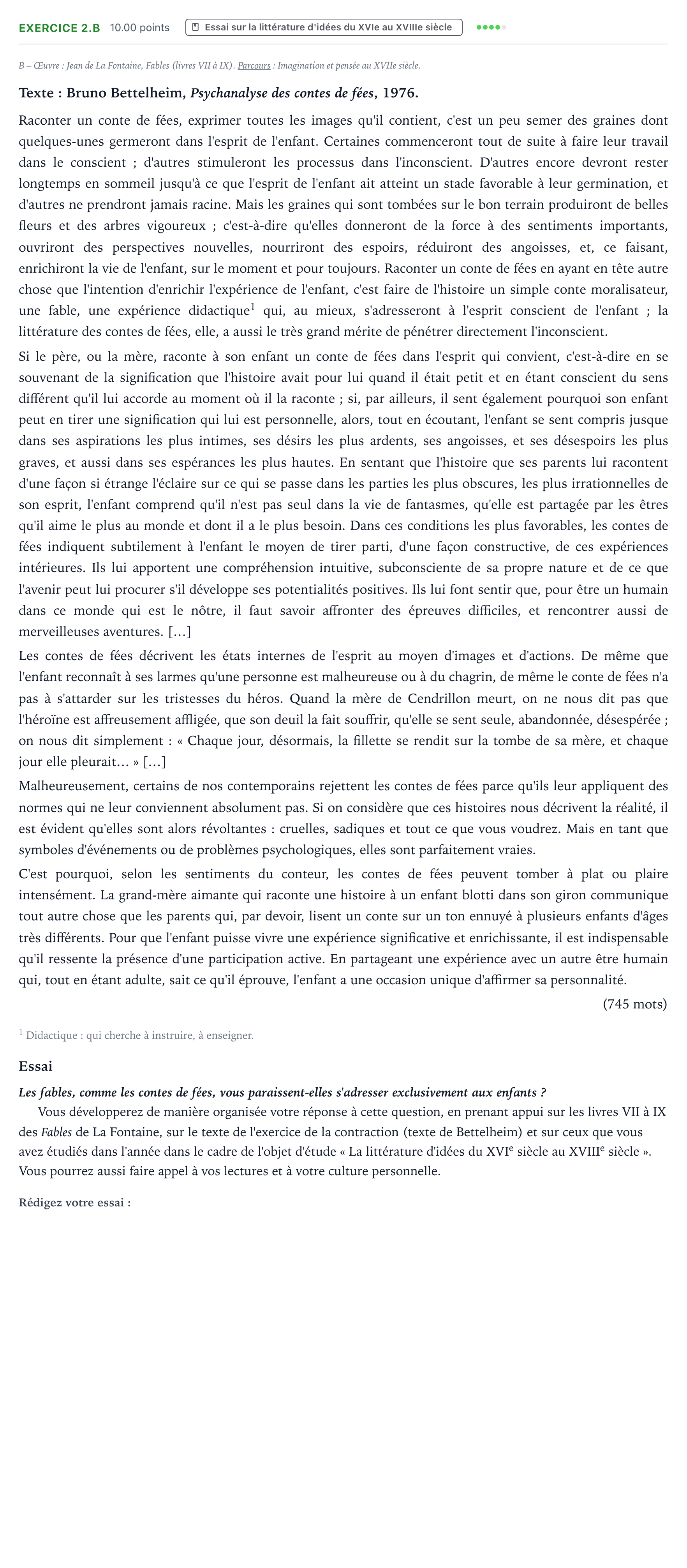Énoncé: Exercice 2.B - Essai · Bac STMG Français Centres étrangers (Afrique) 2021 (jour 2)