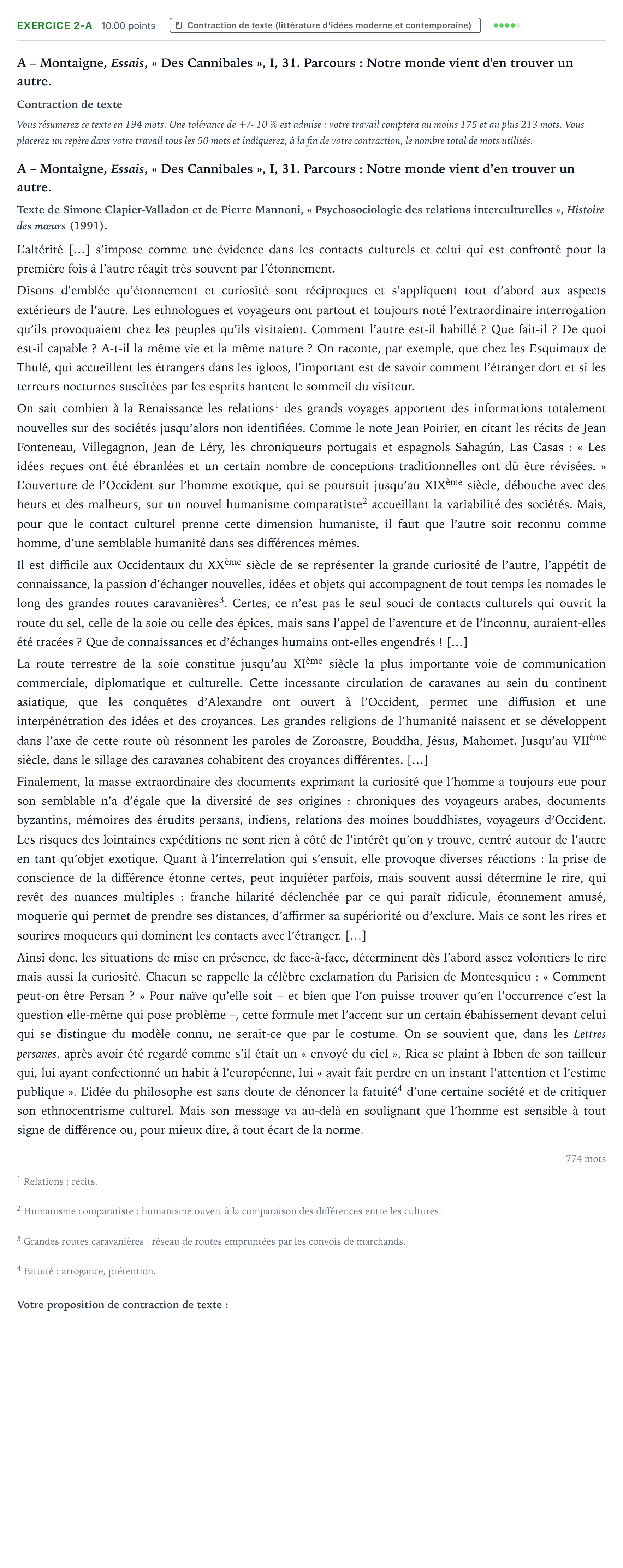 Énoncé: Exercice 2-A - Contraction de texte · Bac STMG Français Métropole remplacement 2021