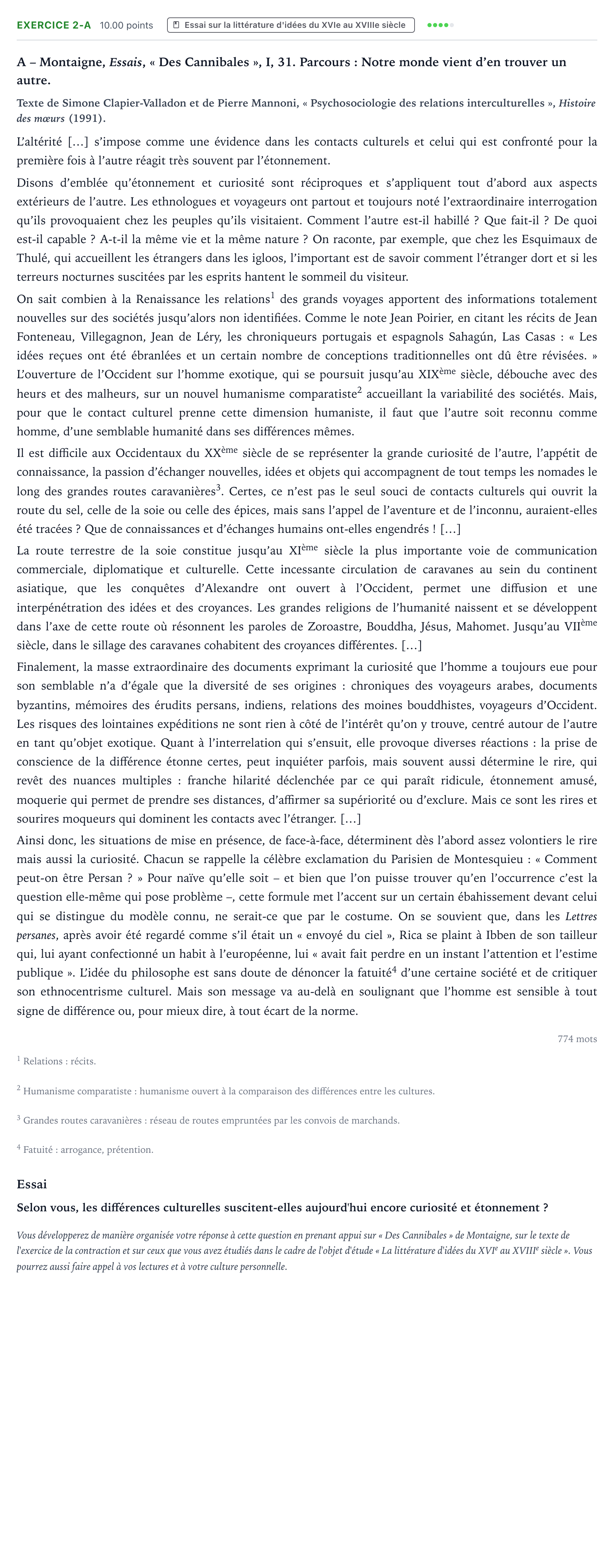 Énoncé: Exercice 2-A - Essai · Bac STMG Français Métropole remplacement 2021