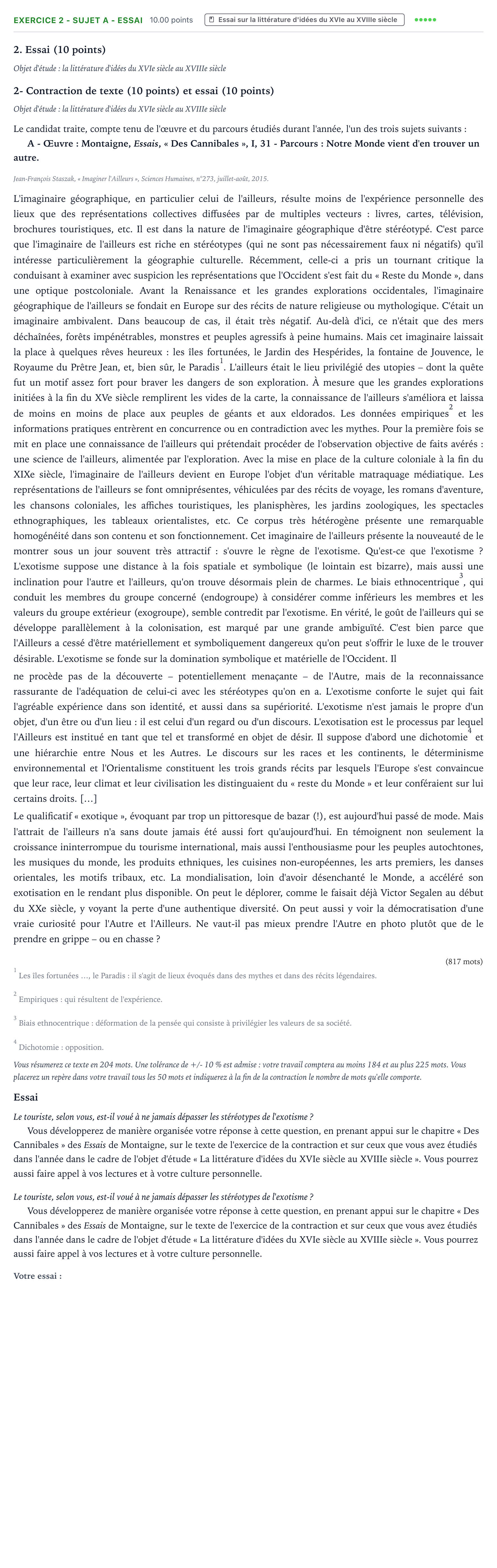 Énoncé: Exercice 2 - Sujet A - Essai · Bac STMG Français Polynésie 2021 (jour 1)