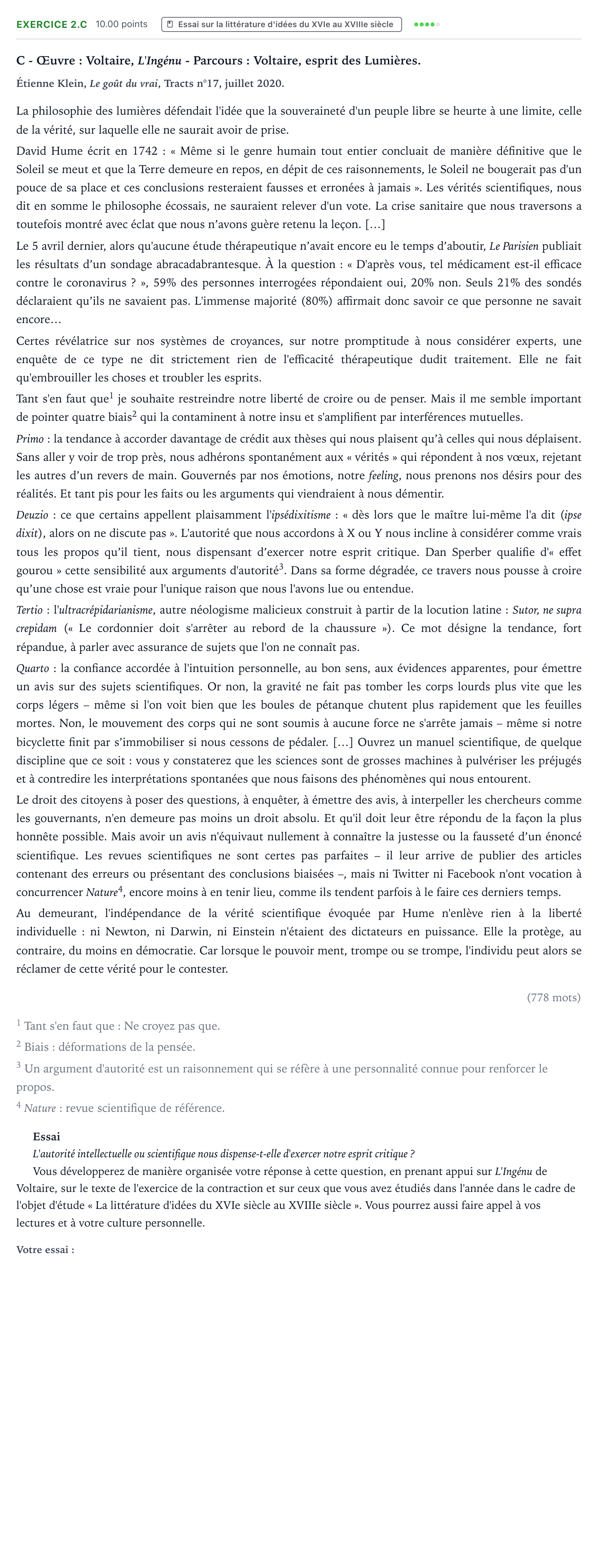Énoncé: Exercice 2.C - Essai · Bac STMG Français Polynésie 2021 (jour 2)