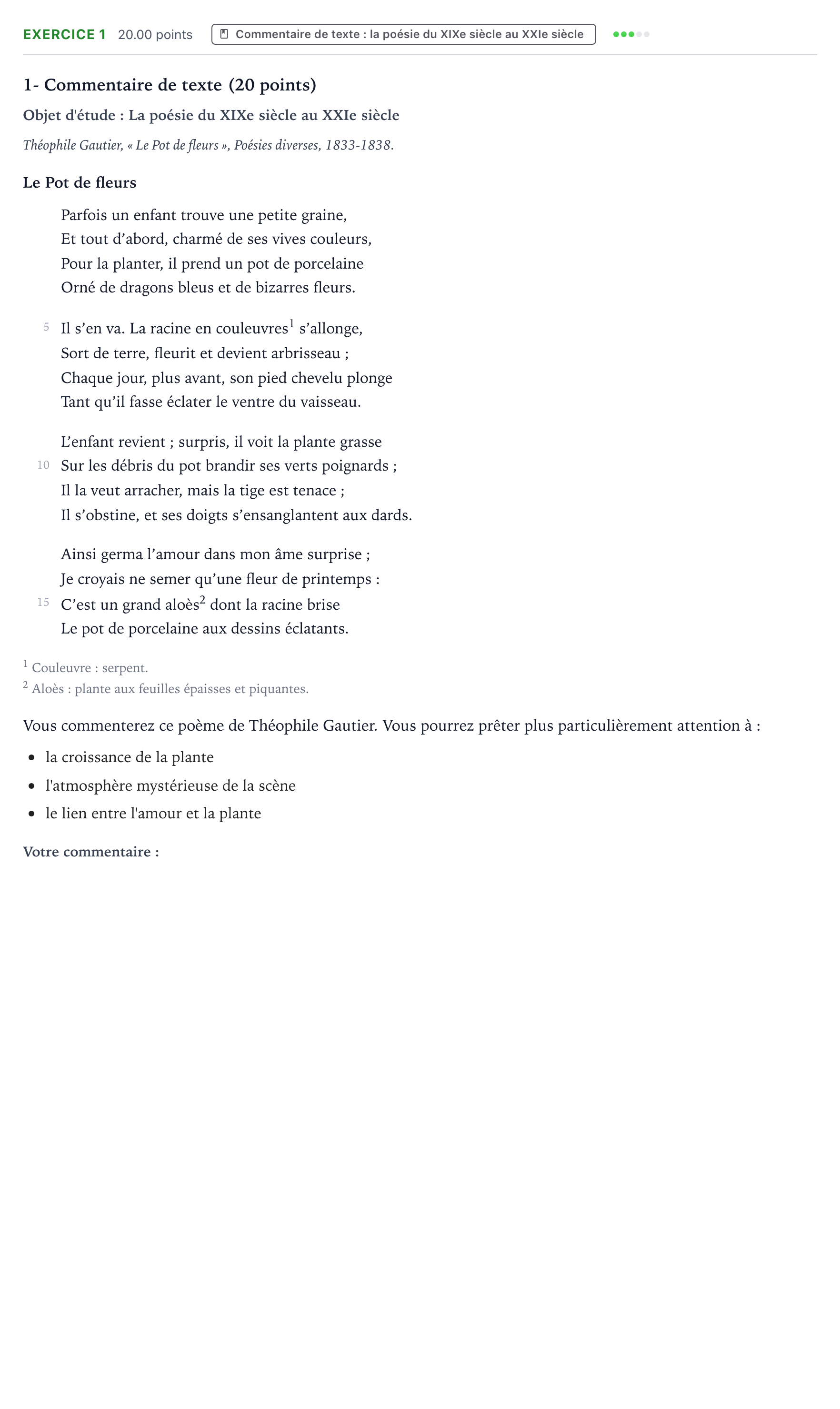Énoncé: Exercice 1 - Commentaire de texte · Bac STMG Français Antilles-Guyane remplacement 2022