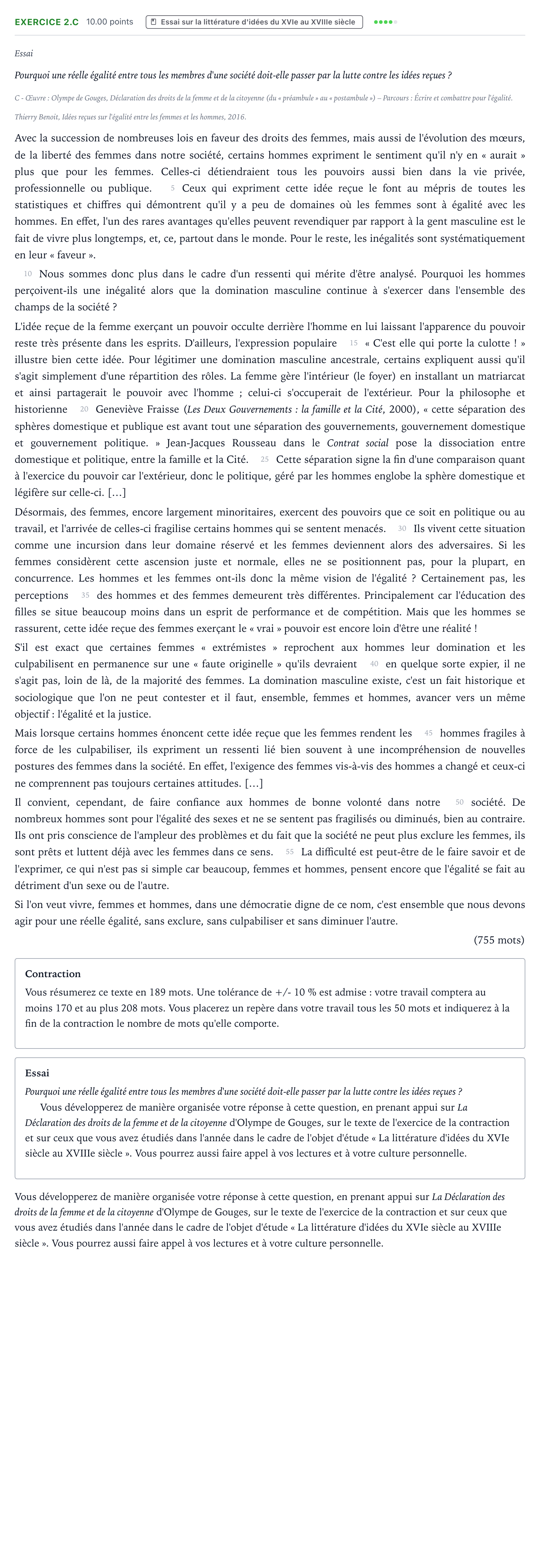 Énoncé: Exercice 2.C - Essai · Bac STMG Français Antilles-Guyane remplacement 2022