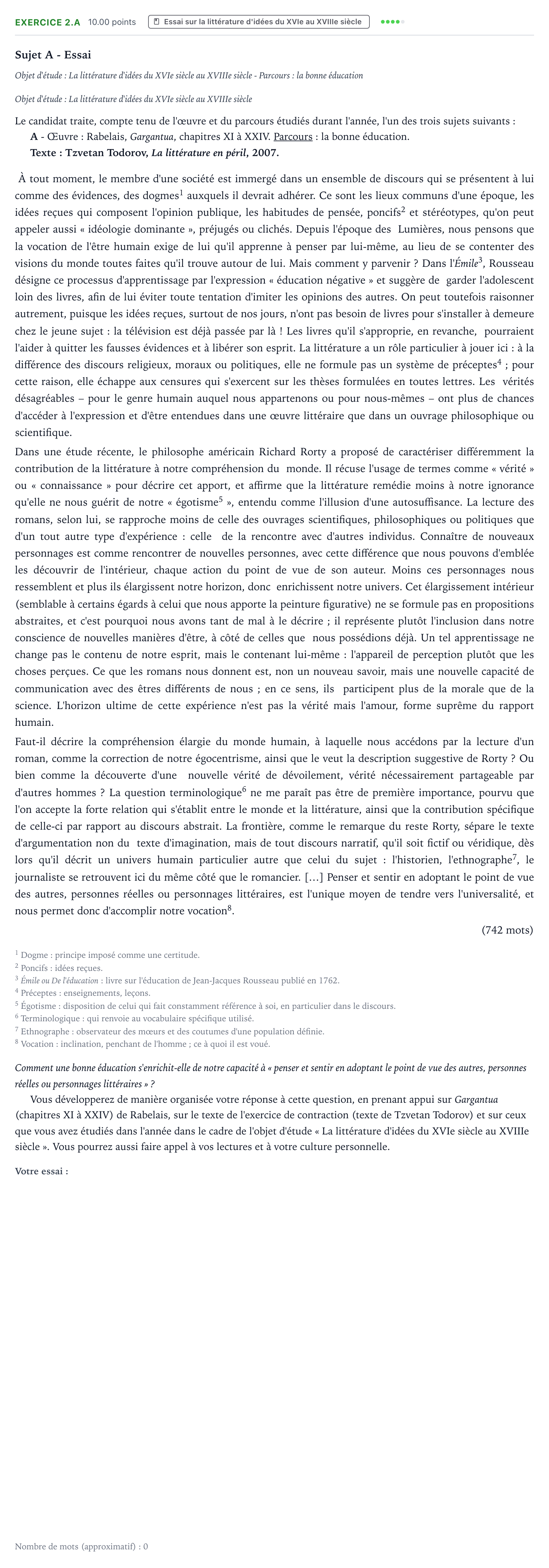 Énoncé: Exercice 2.A - Essai · Bac STMG Français Nouvelle-Calédonie session normale 2022