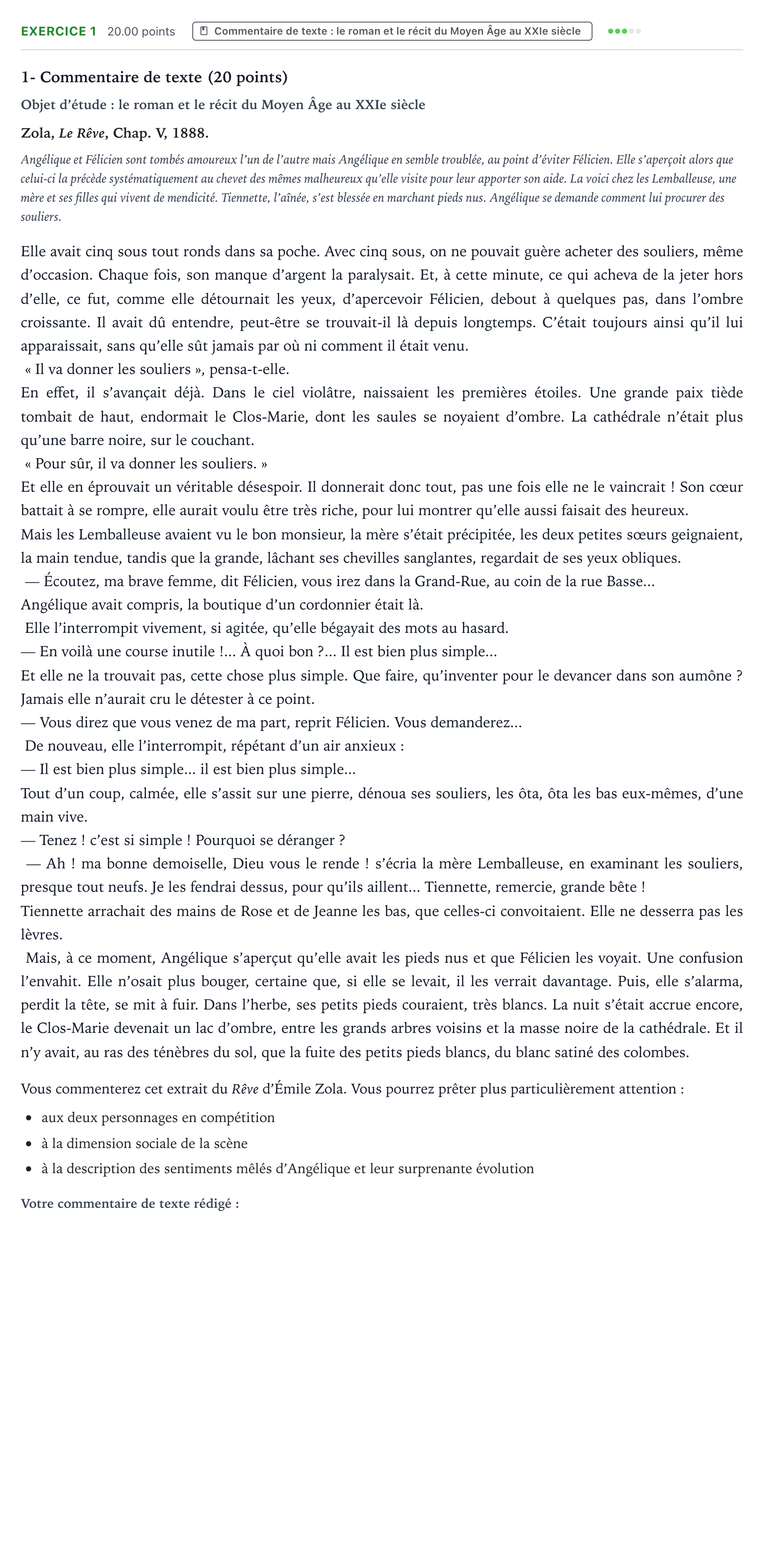Énoncé: Exercice 1 - Commentaire de texte · Bac STMG Français Polynésie remplacement 2022
