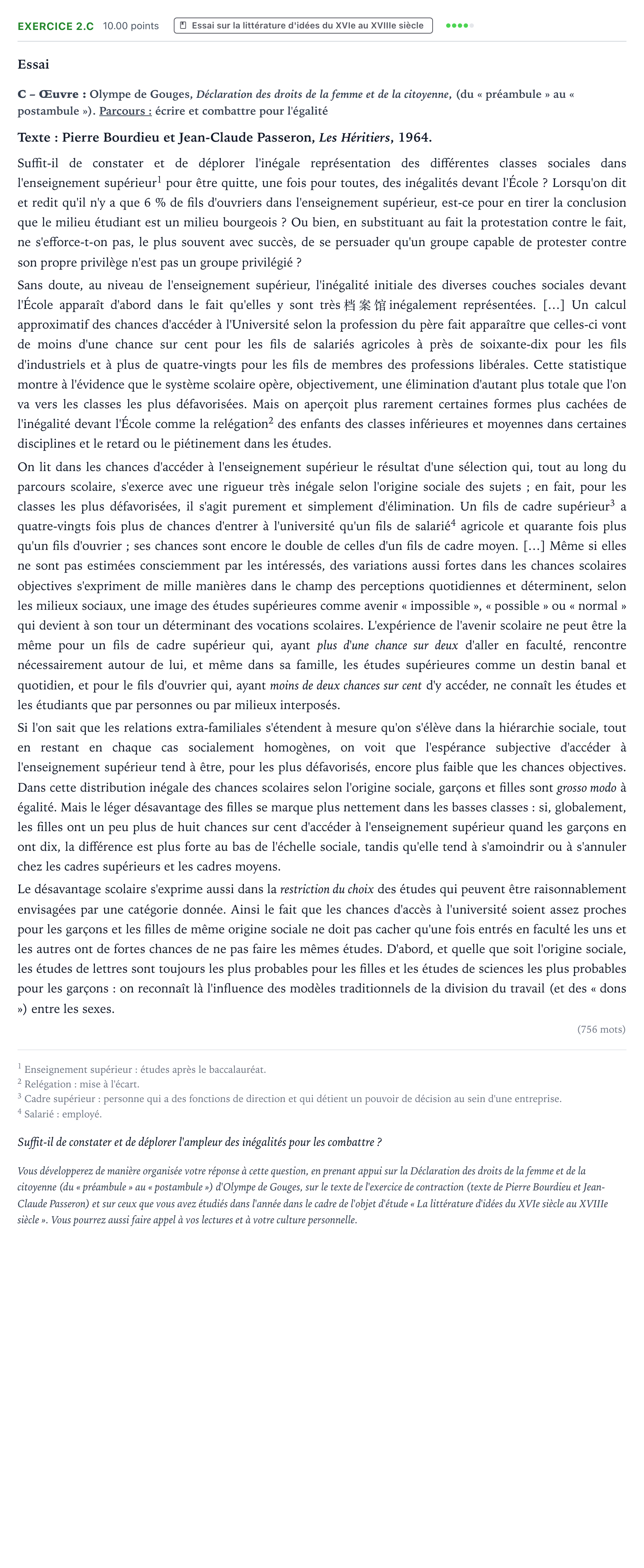 Énoncé: Exercice 2.C - Essai · Bac STMG Français Nouvelle-Calédonie session normale 2023