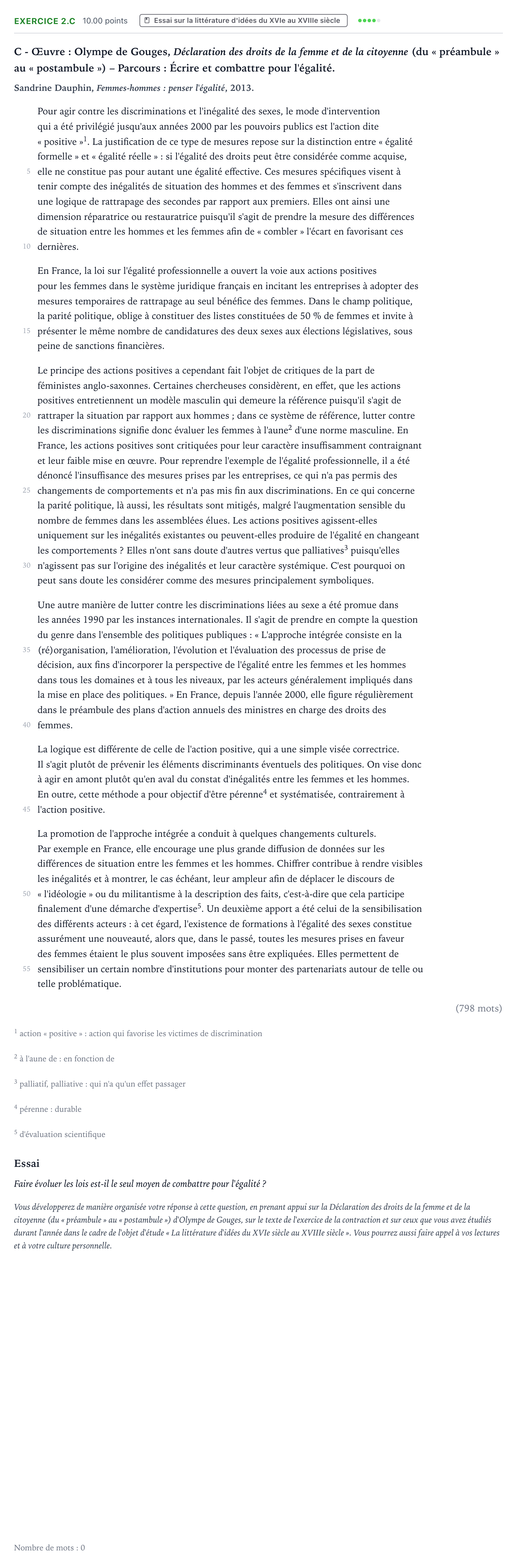 Énoncé: Exercice 2.C - Essai · Bac STMG Français Polynésie remplacement 2023