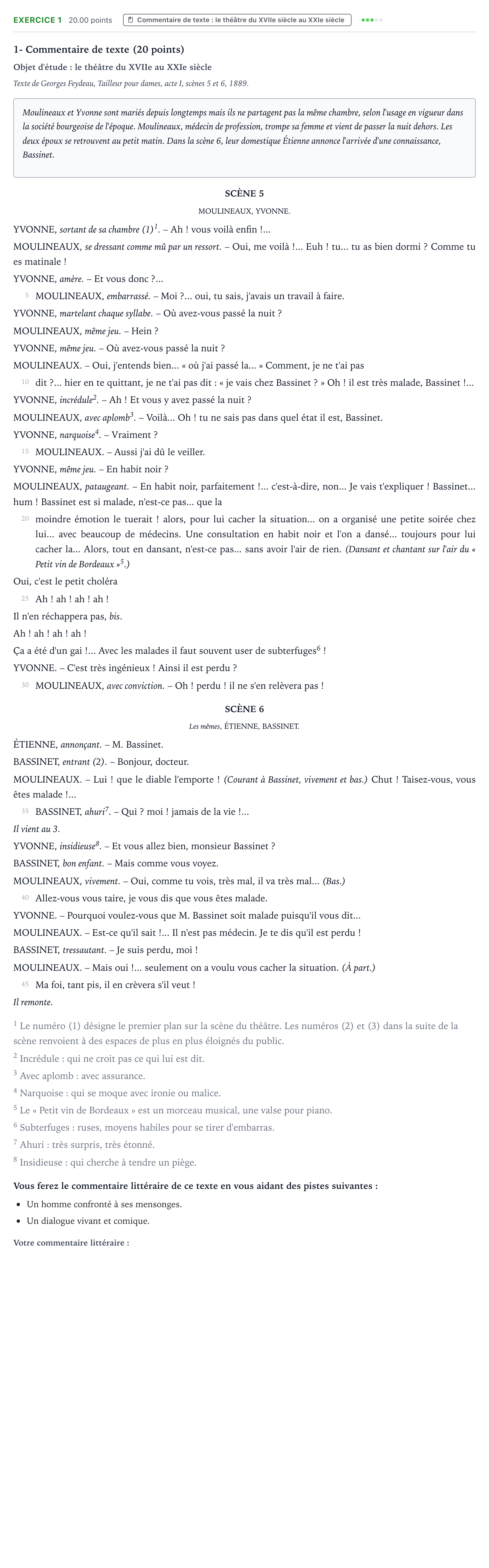 Énoncé: Exercice 1 - Commentaire de texte · Bac STMG Français Antilles-Guyane remplacement 2024