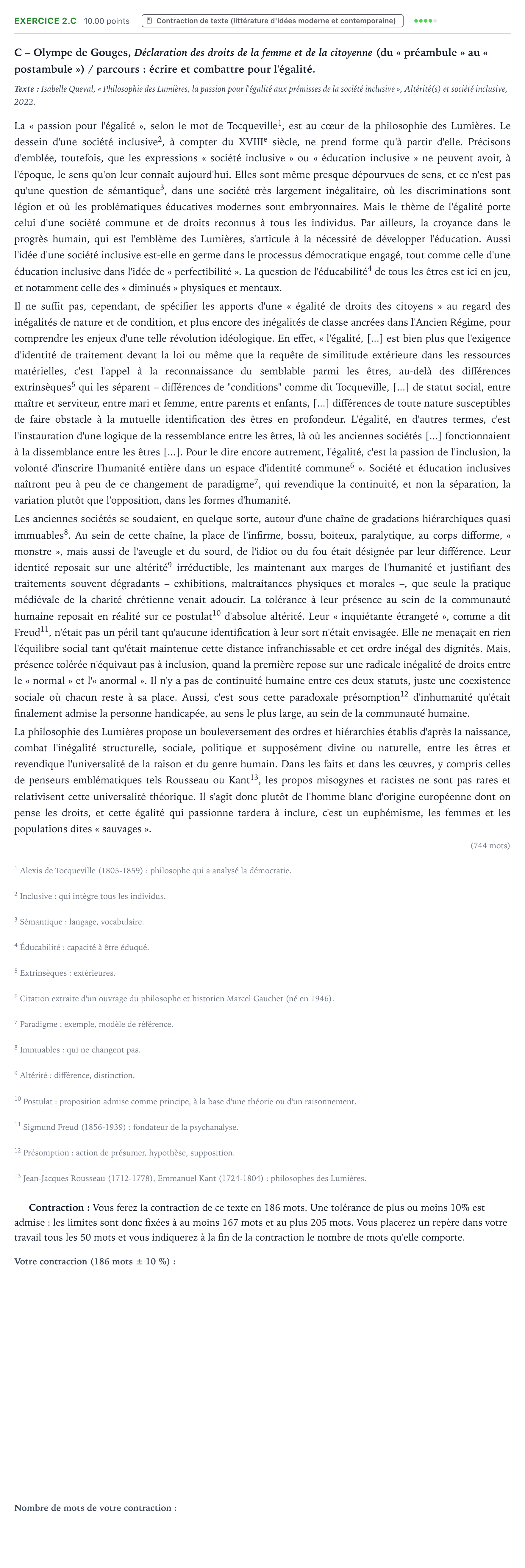 Énoncé: Exercice 2.C - Contraction de texte · Bac STMG Français Centres étrangers (Afrique) session normale 2024