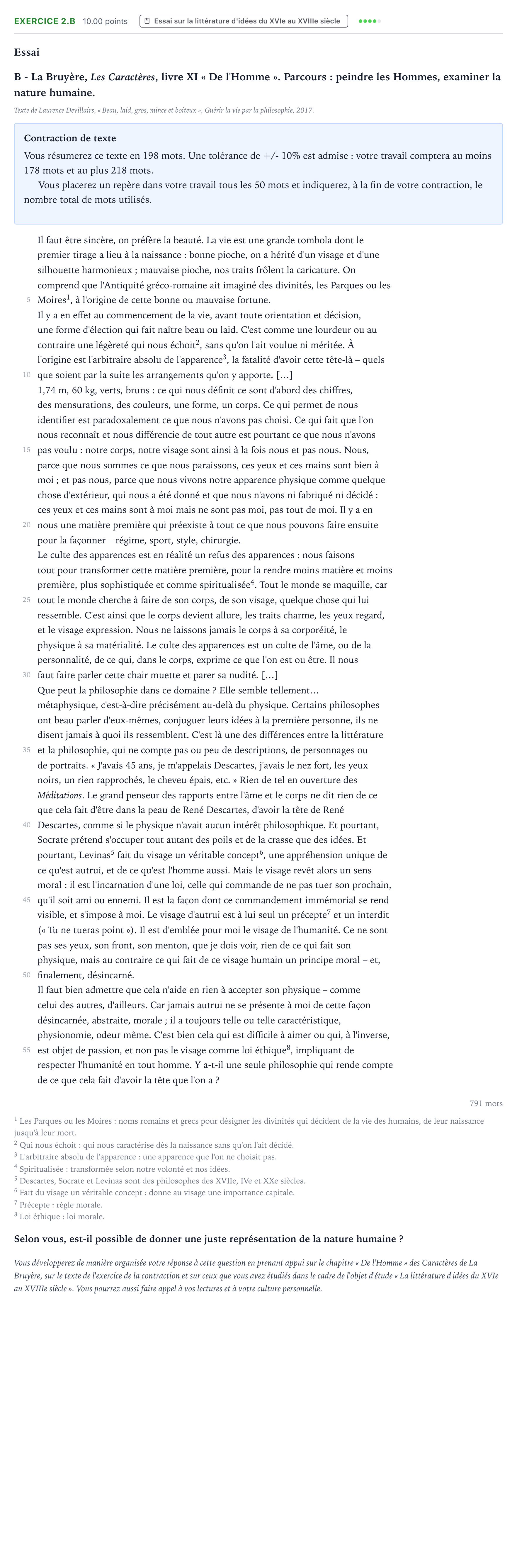 Énoncé: Exercice 2.B - Essai · Bac STMG Français Polynésie session normale 2024