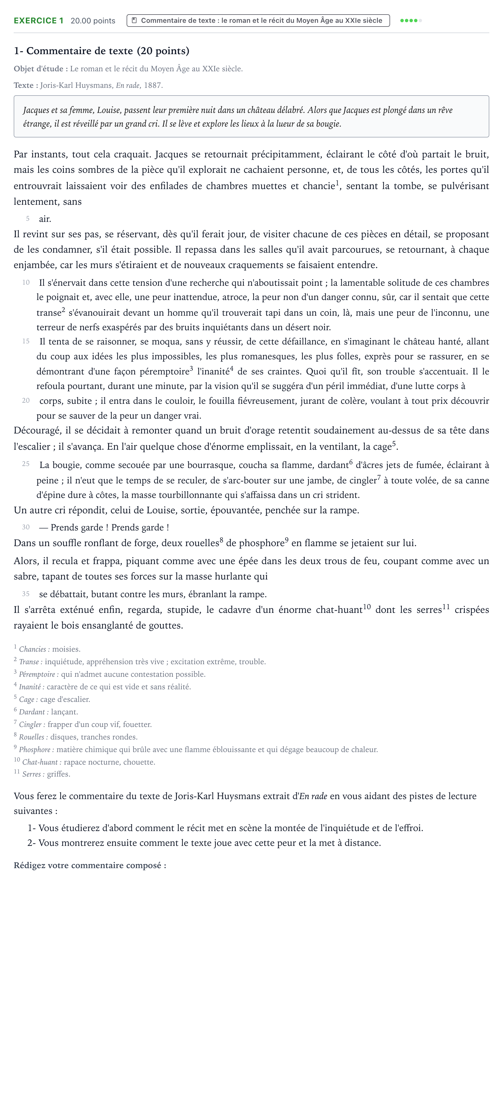 Énoncé: Exercice 1 - Commentaire de texte · Bac STMG Français Asie session normale 2025