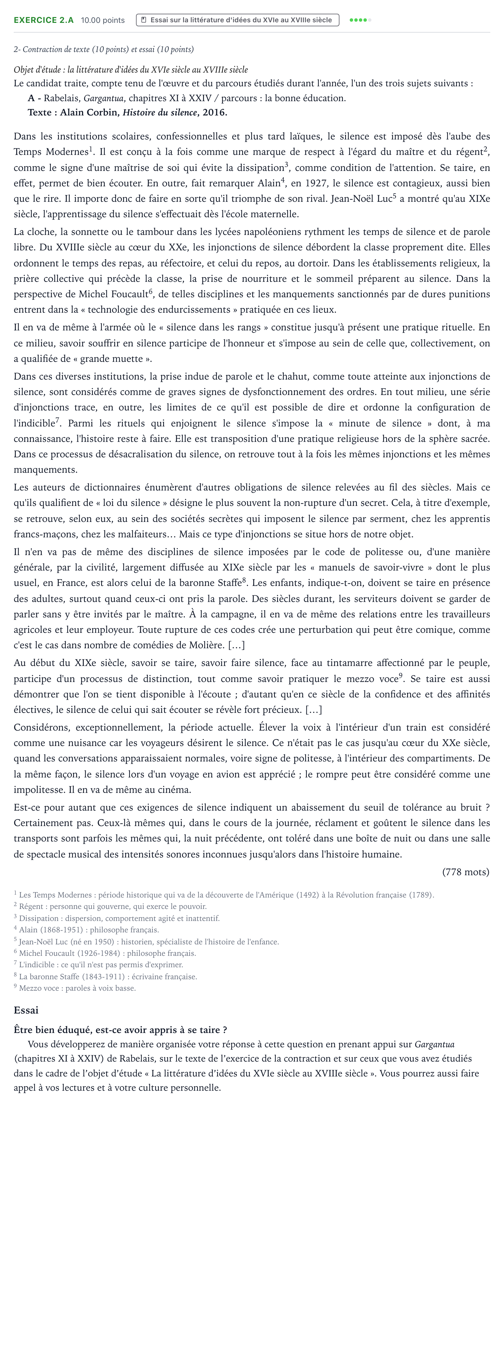Énoncé: Exercice 2.A - Essai · Bac STMG Français Nouvelle-Calédonie session normale 2025