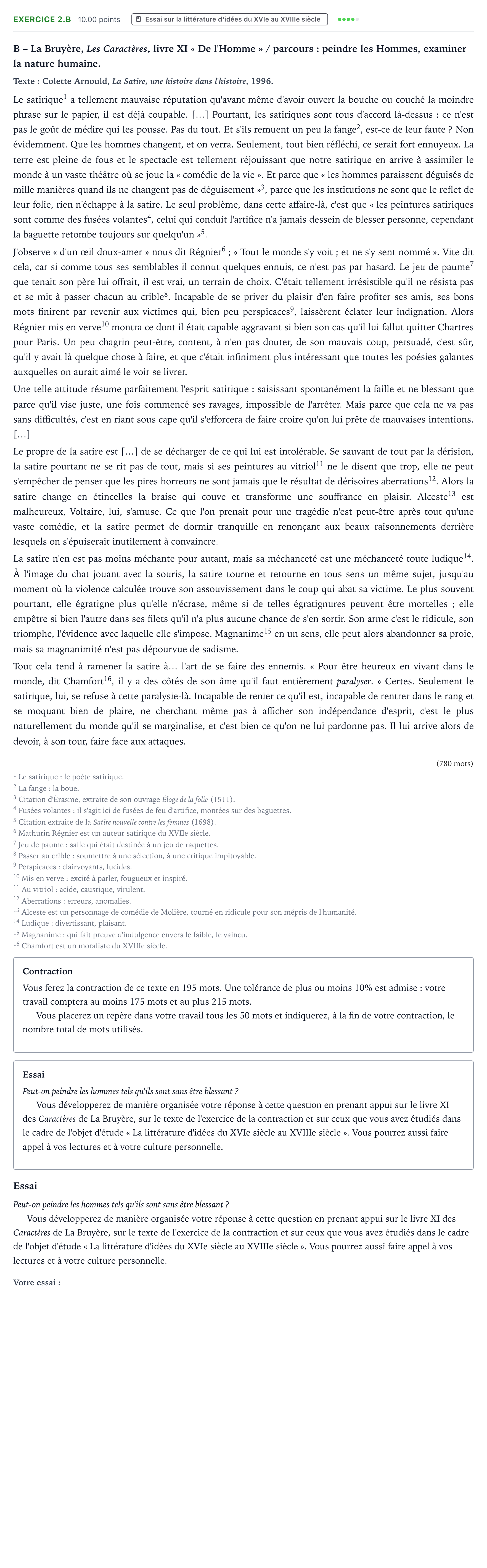Énoncé: Exercice 2.B - Essai · Bac STMG Français Nouvelle-Calédonie session normale 2025