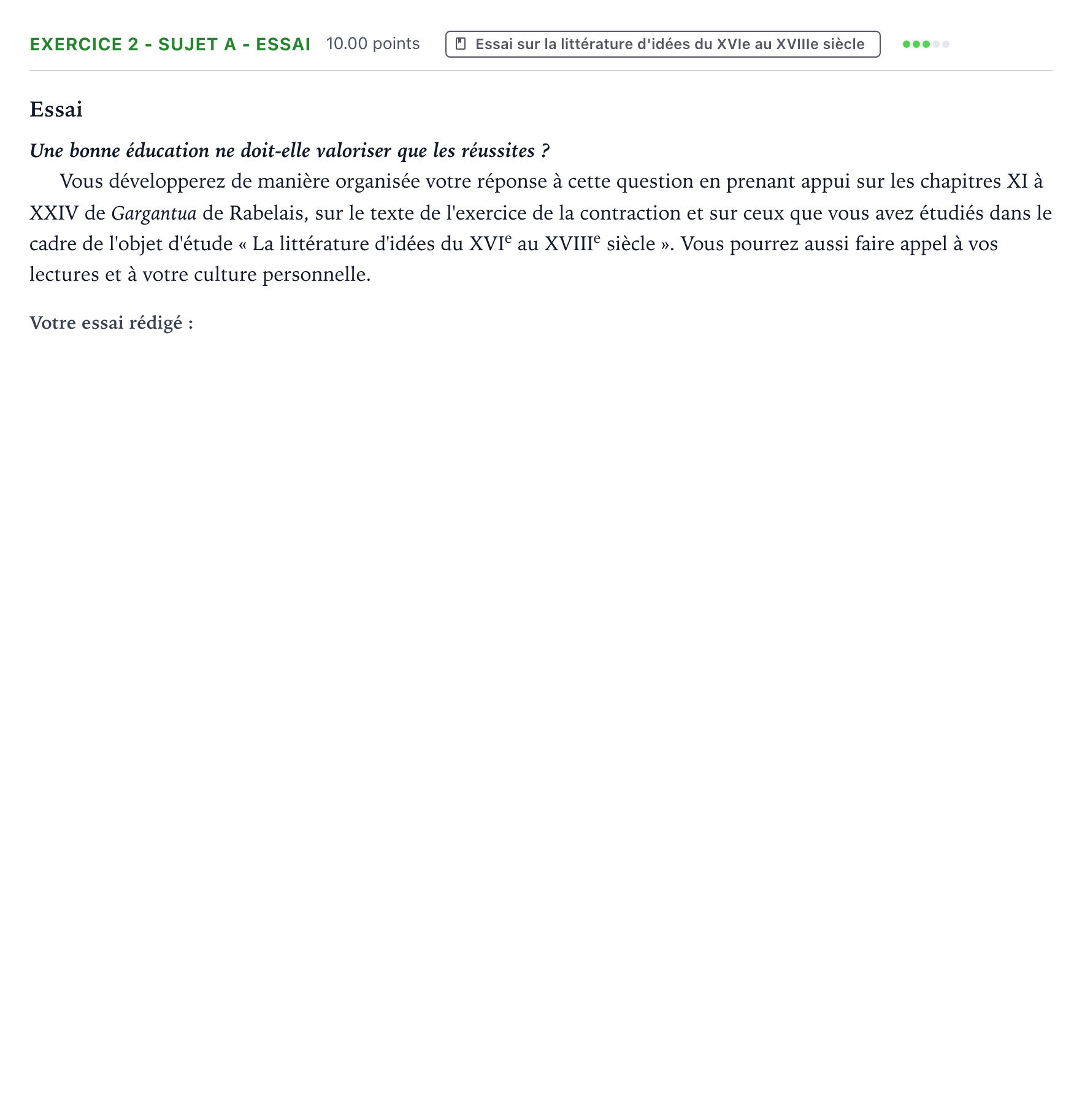 Énoncé: Exercice 2 - Sujet A - Essai · Bac STMG Français Polynésie remplacement 2025
