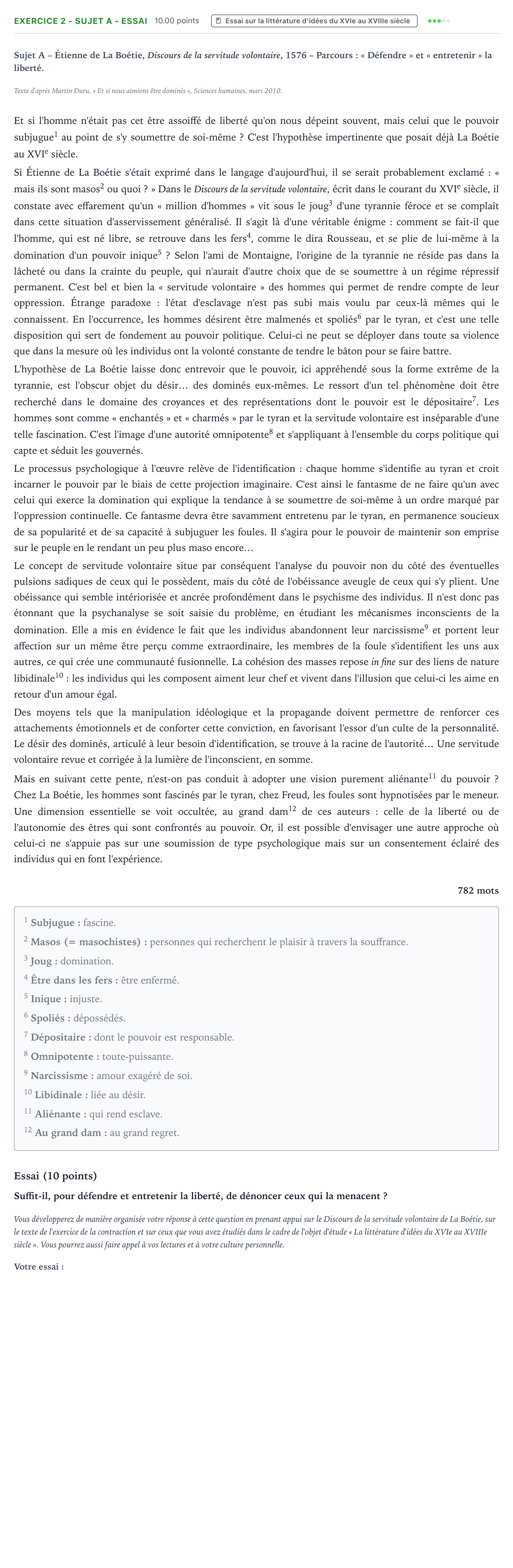 Énoncé: Exercice 2 - Sujet A - Essai · Bac STMG Français Polynésie session normale 2026