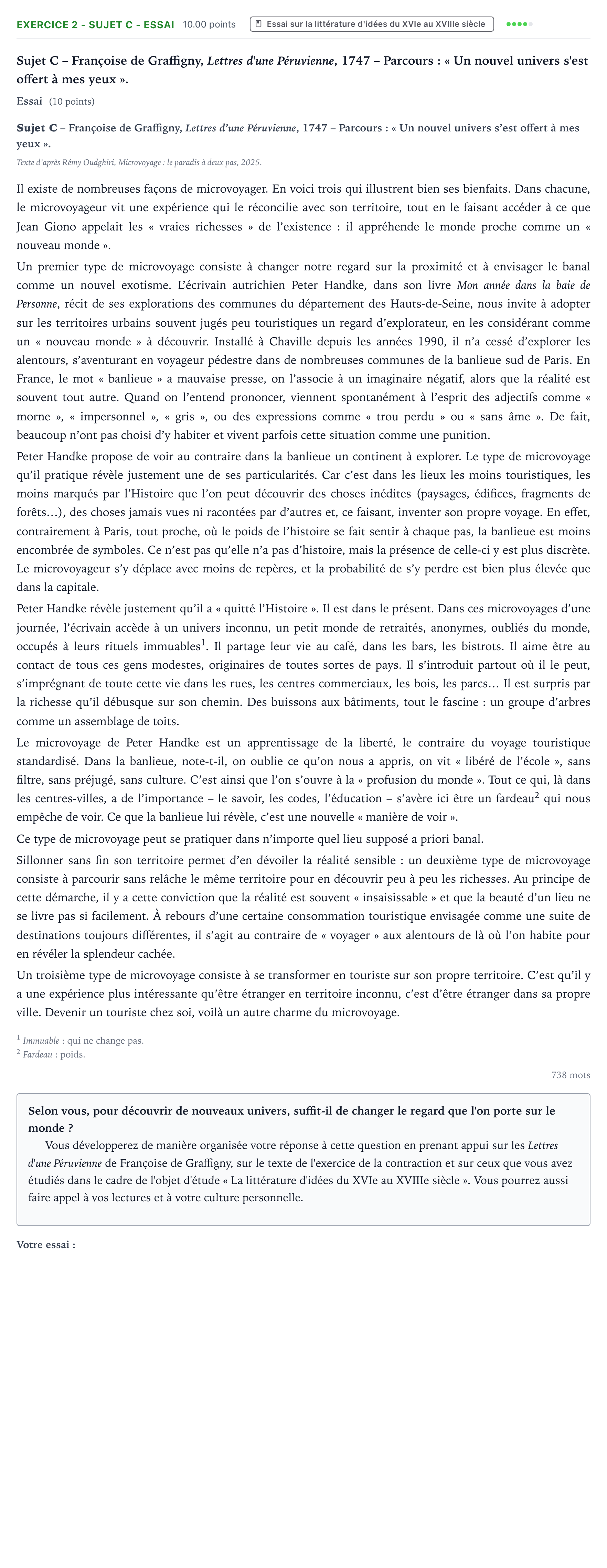 Énoncé: Exercice 2 - Sujet C - Essai · Bac STMG Français Polynésie session normale 2026