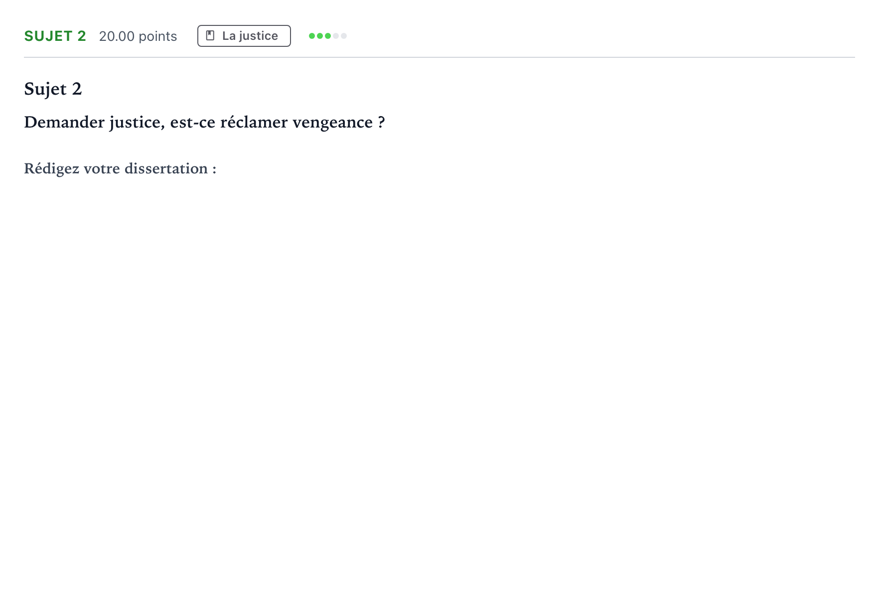 Énoncé: Sujet 2 · Bac STMG Philosophie Asie session normale 2021