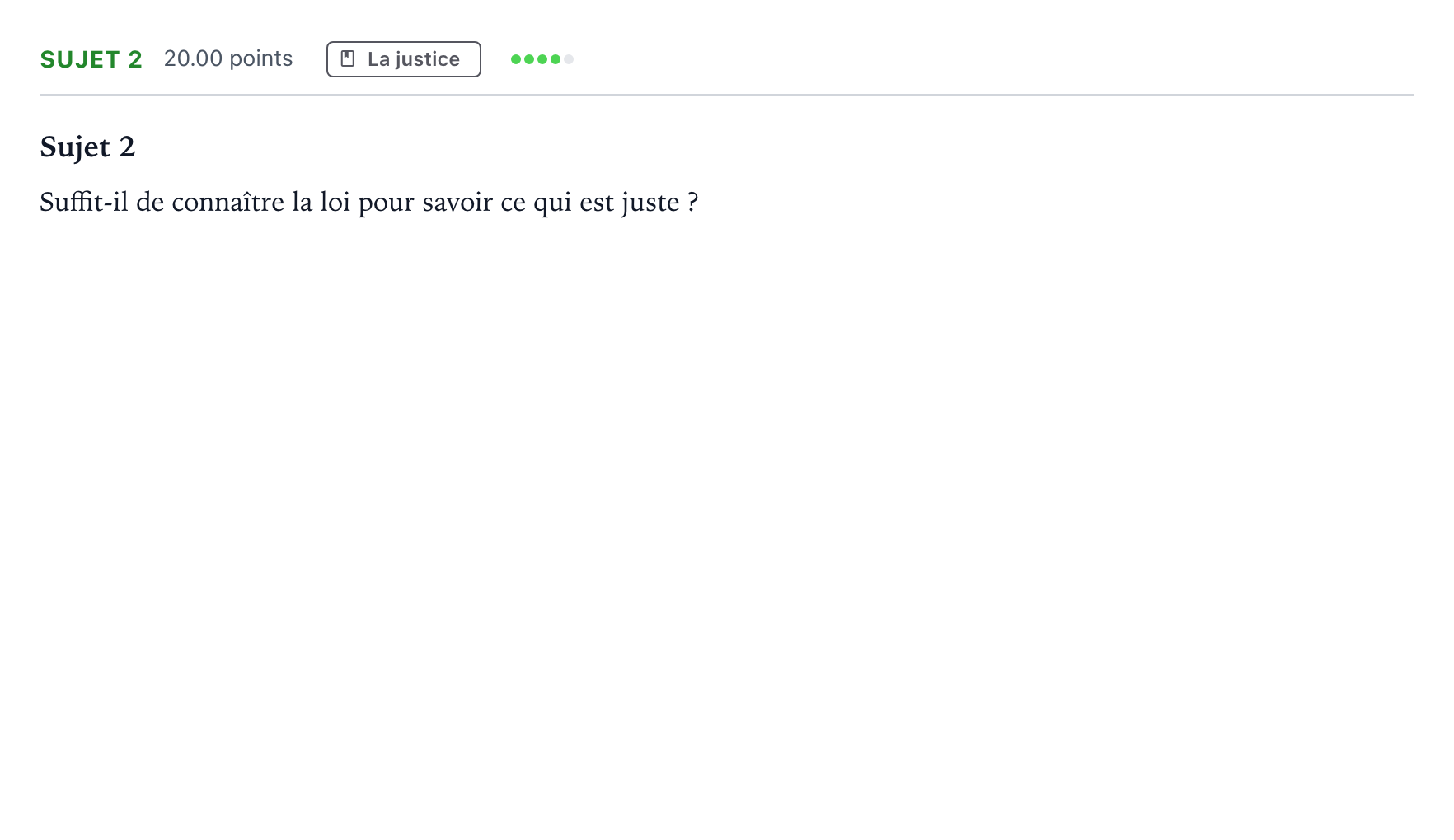 Énoncé: Sujet 2 · Bac STMG Philosophie Métropole remplacement 2021