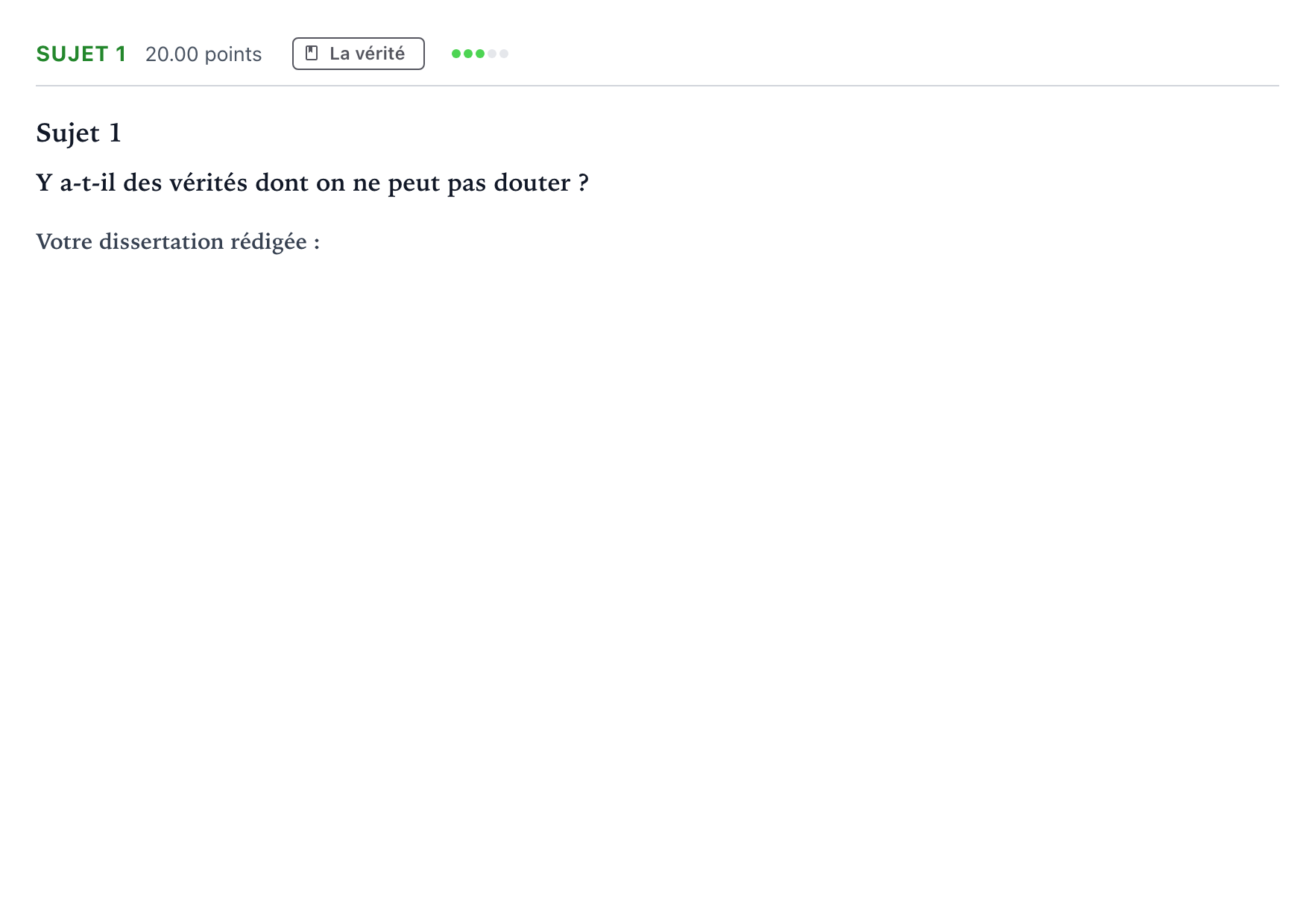 Énoncé: Sujet 1 · Bac STMG Philosophie Polynésie session normale 2021
