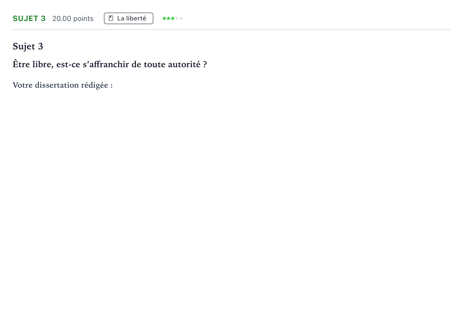 Énoncé: Sujet 3 · Bac STMG Philosophie Polynésie session normale 2021