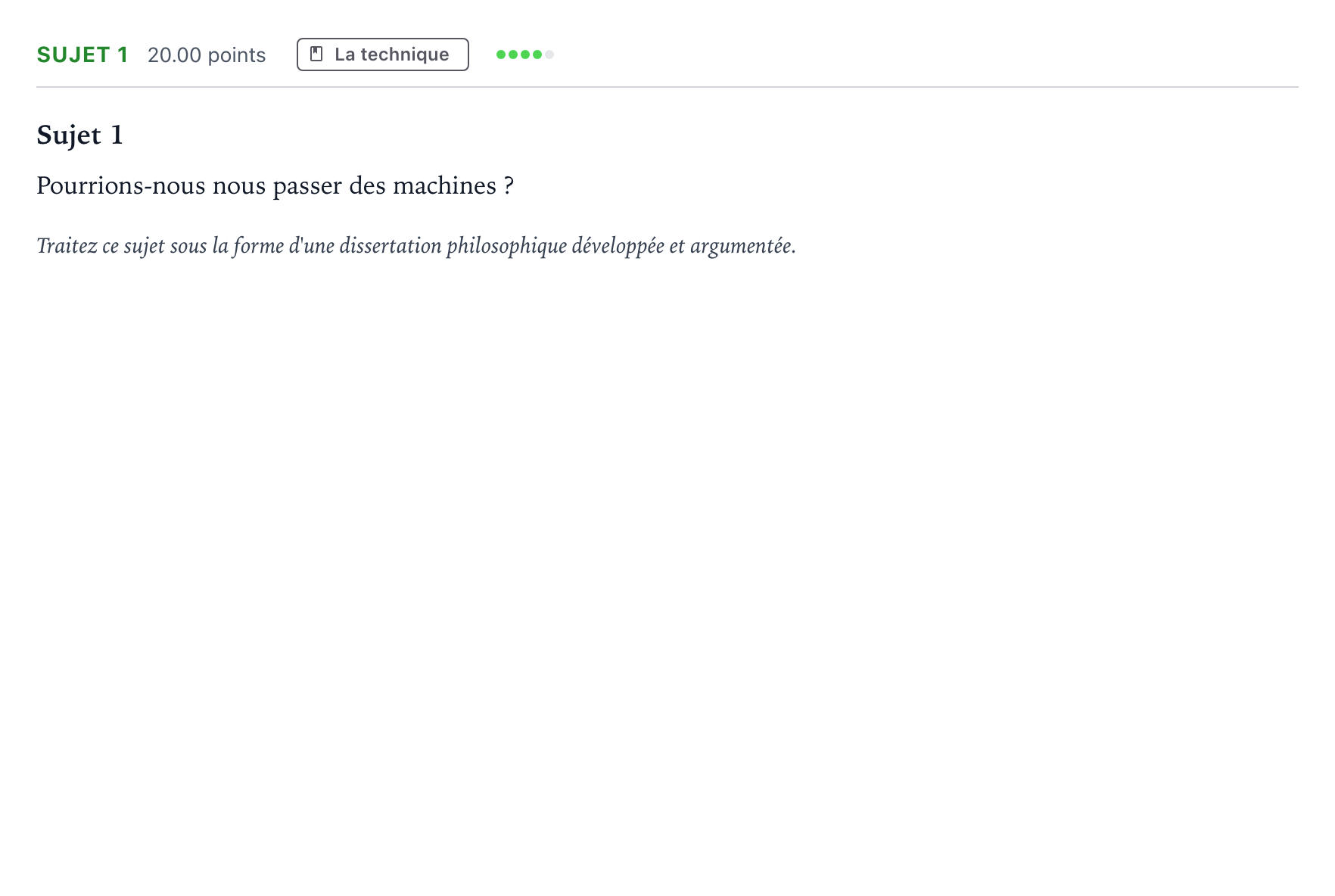 Énoncé: Sujet 1 · Bac STMG Philosophie Asie session normale 2022