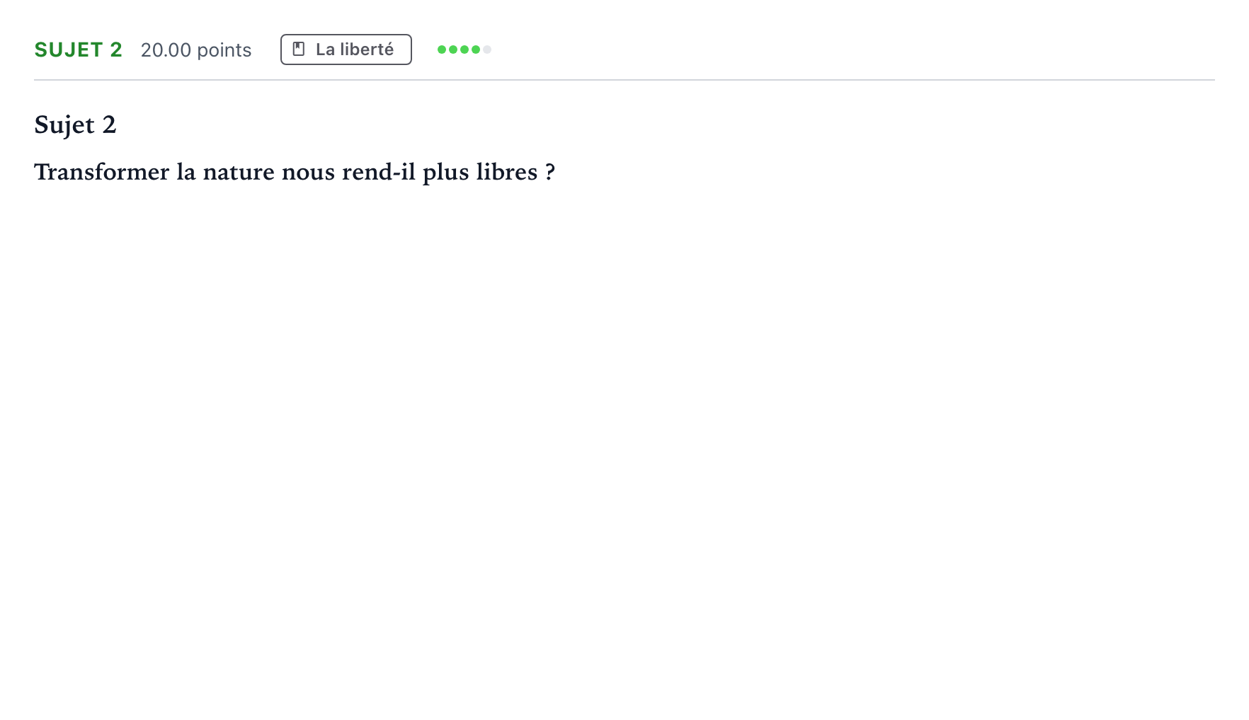Énoncé: Sujet 2 · Bac STMG Philosophie Polynésie remplacement 2022