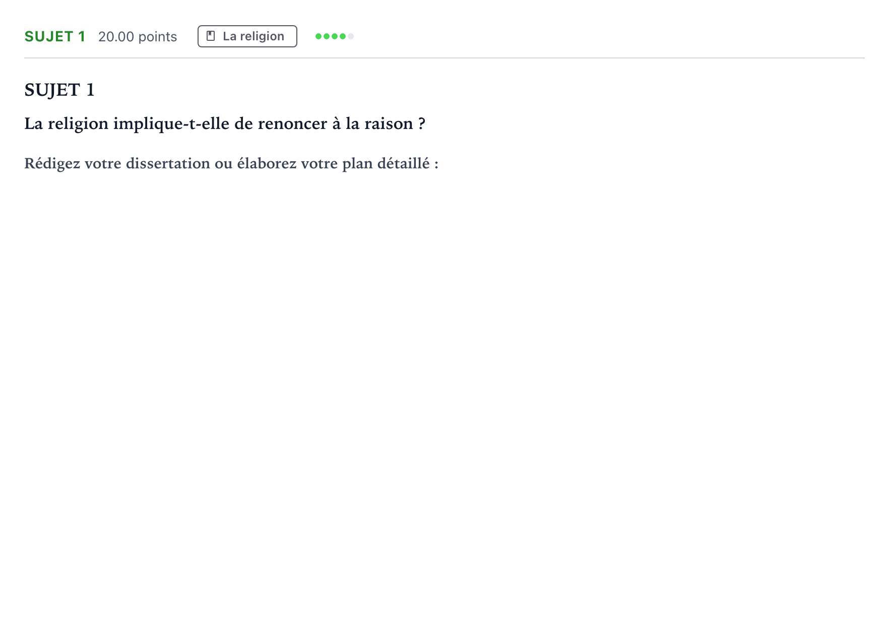Énoncé: Sujet 1 · Bac STMG Philosophie Centres étrangers (Afrique) session normale 2023