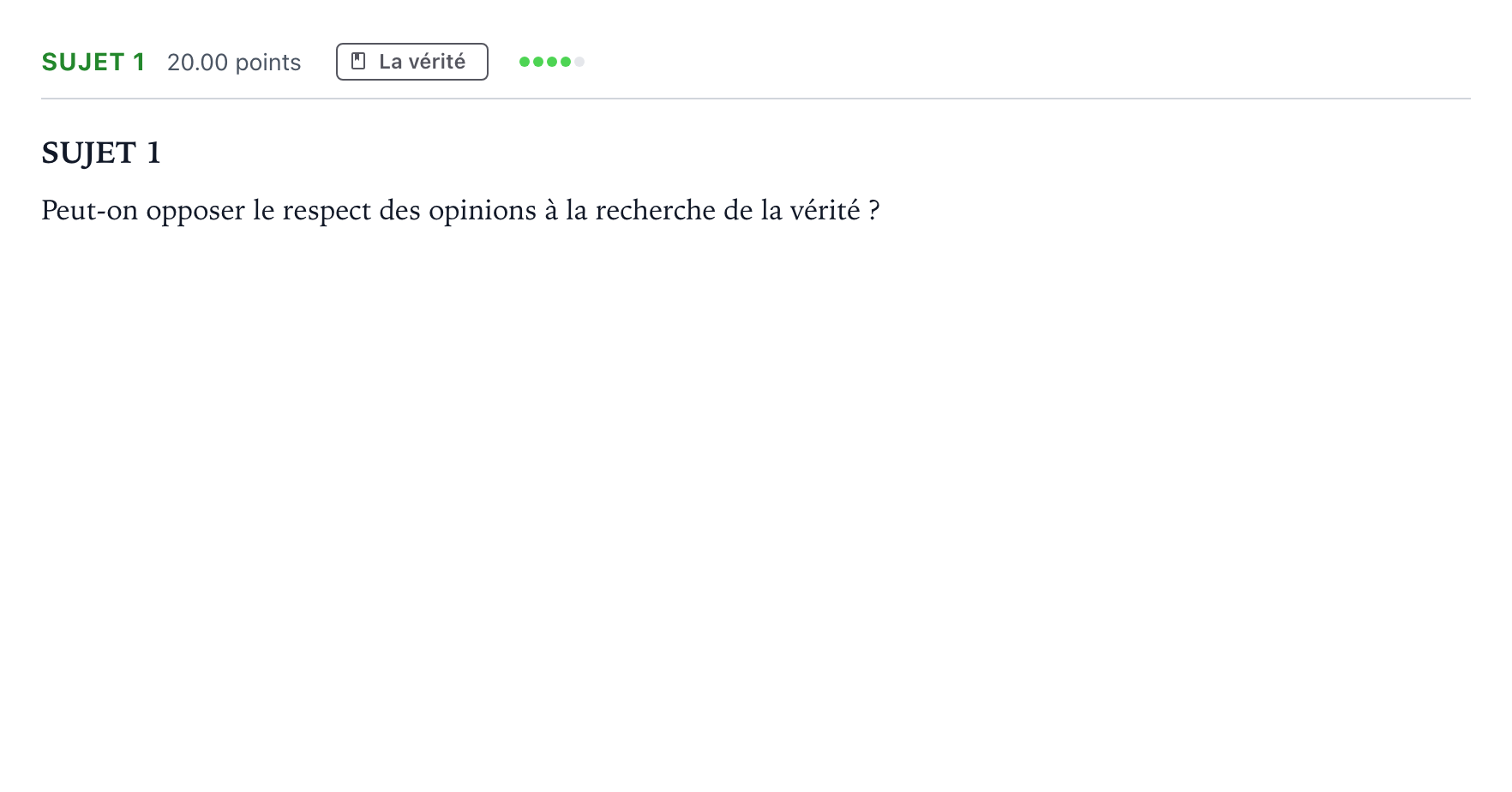Énoncé: Sujet 1 · Bac STMG Philosophie Nouvelle-Calédonie session normale 2023