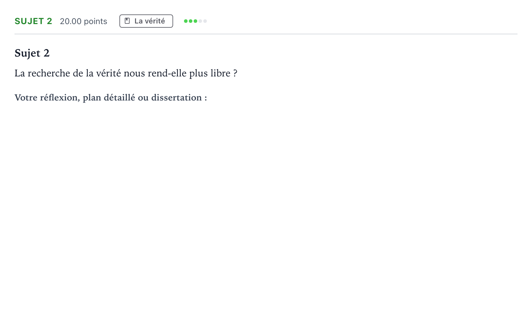Énoncé: Sujet 2 · Bac STMG Philosophie Polynésie session normale 2023