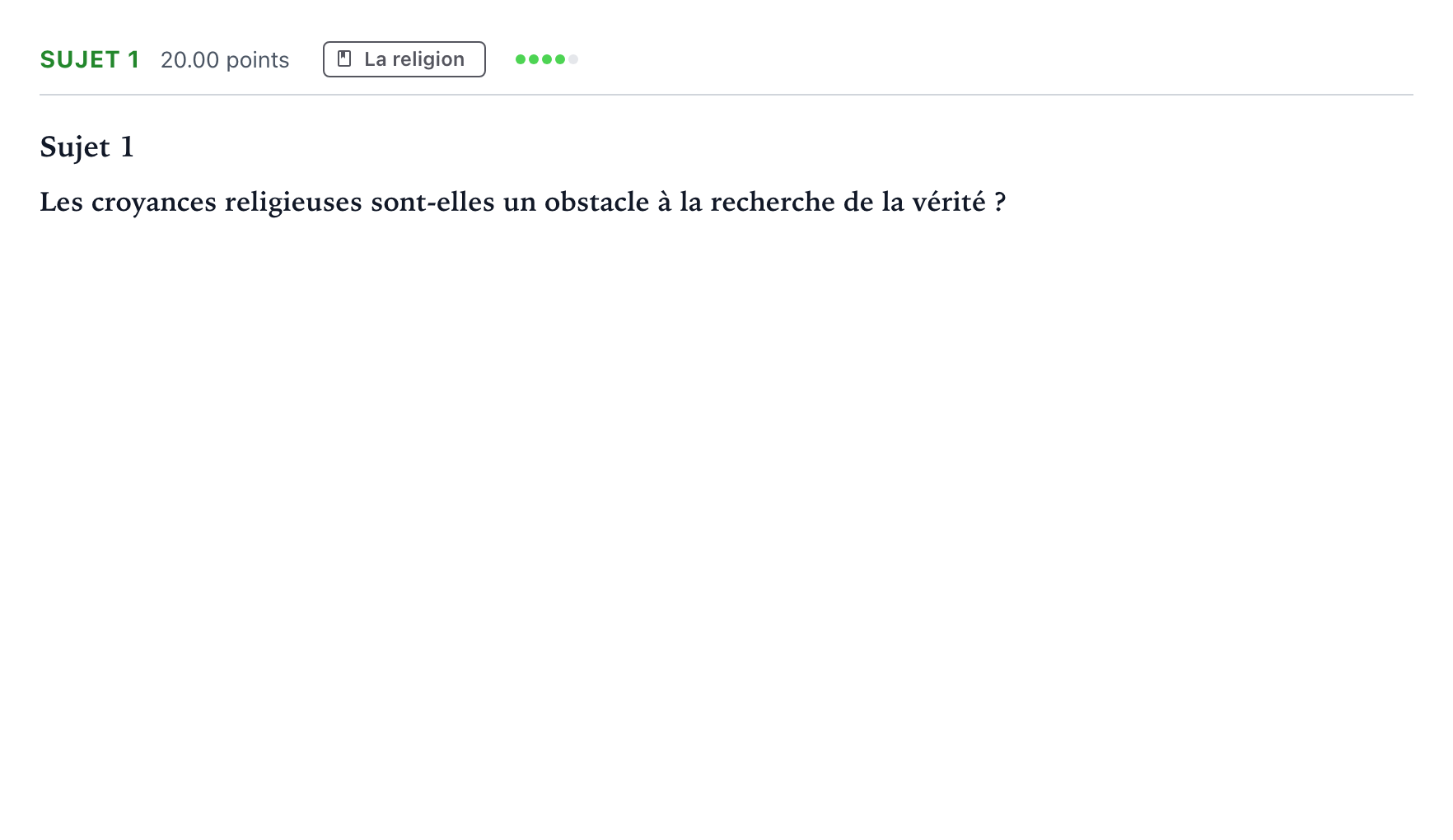 Énoncé: Sujet 1 · Bac STMG Philosophie Métropole Bis remplacement 2025