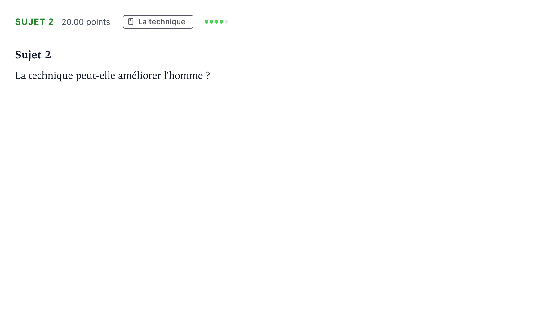 Énoncé: Sujet 2 · Bac STMG Philosophie Métropole remplacement 2025