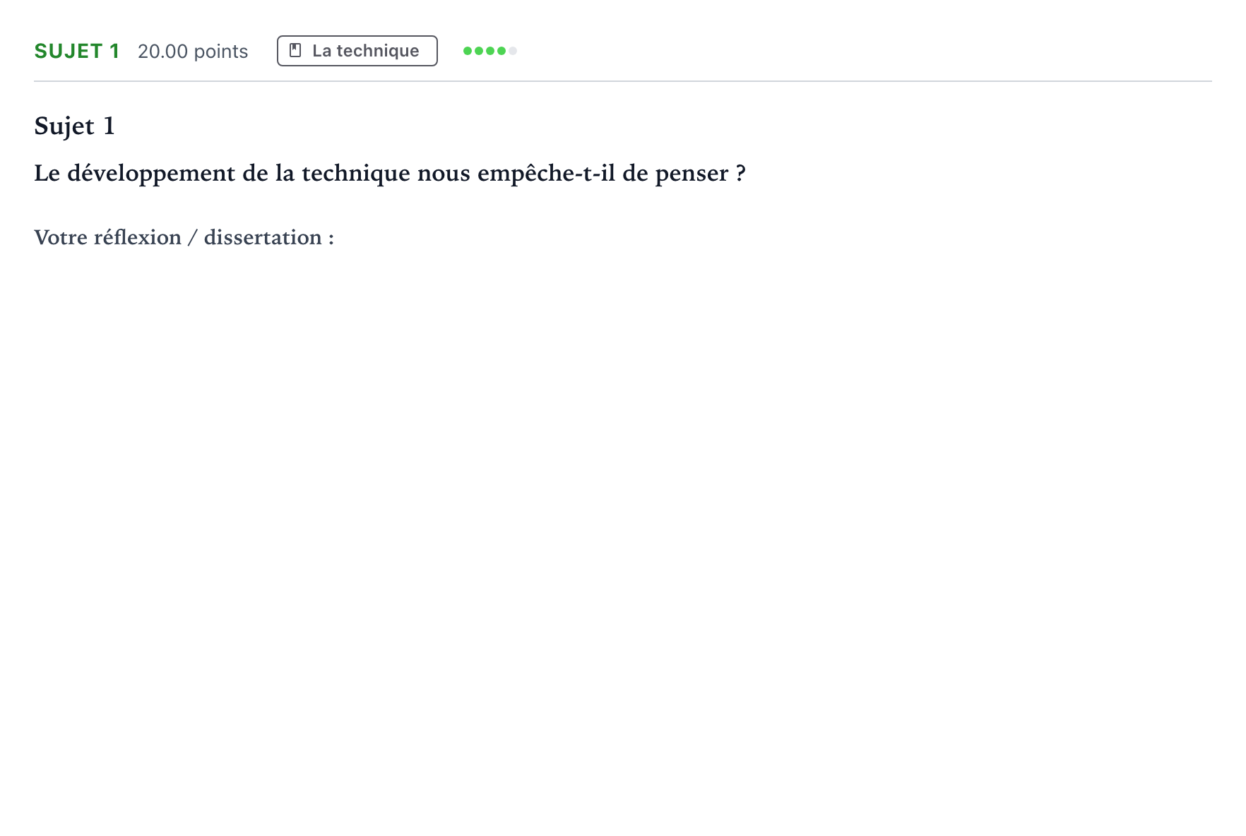Énoncé: Sujet 1 · Bac STMG Philosophie Métropole Secours 2025