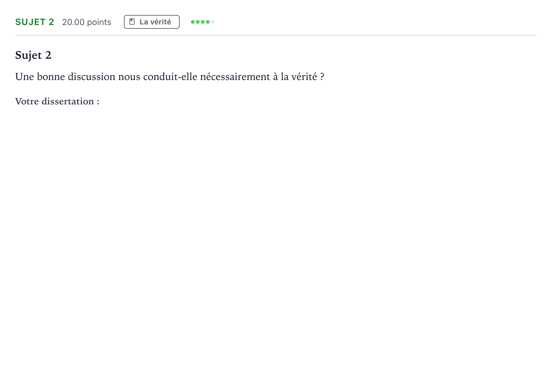 Énoncé: Sujet 2 · Bac STMG Philosophie Polynésie session normale 2026