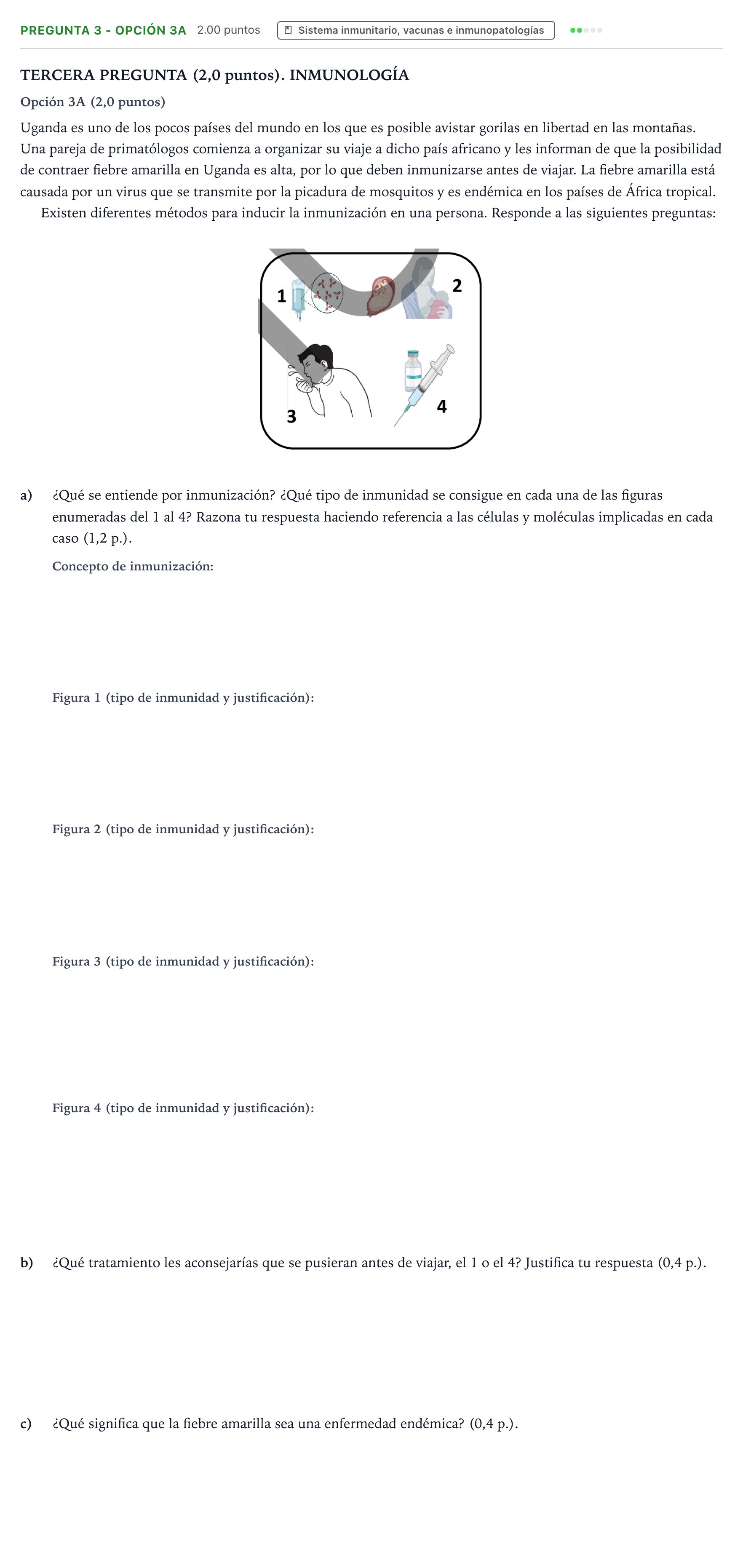 Enunciado: Pregunta 3 - Opción 3A · Biología PAU País Vasco Ordinaria 2026