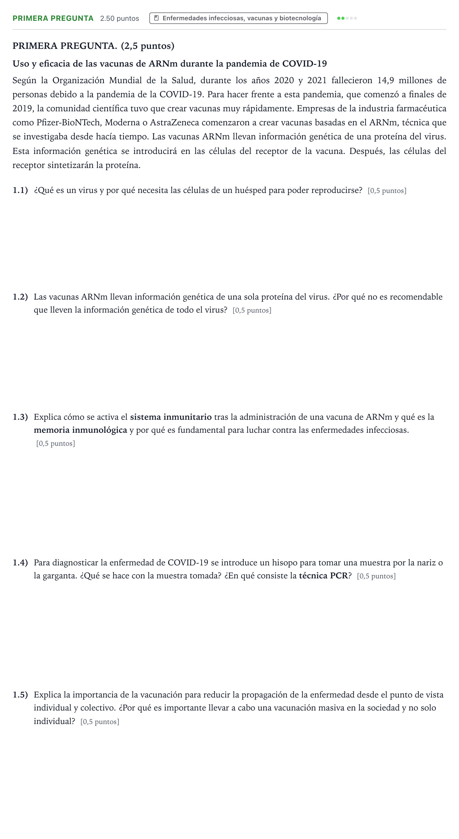 Enunciado: Ejercicio Primera Pregunta · Ciencias Generales PAU País Vasco Ordinaria 2026