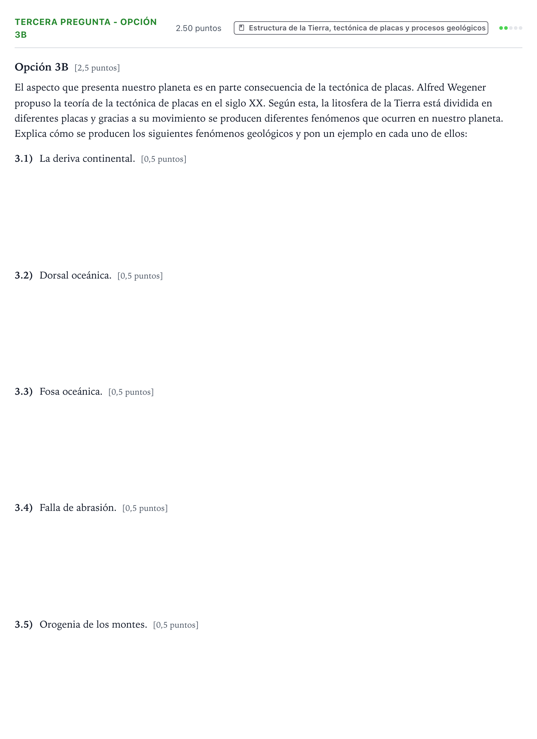 Enunciado: Ejercicio Tercera Pregunta - Opción 3B · Ciencias Generales PAU País Vasco Ordinaria 2026