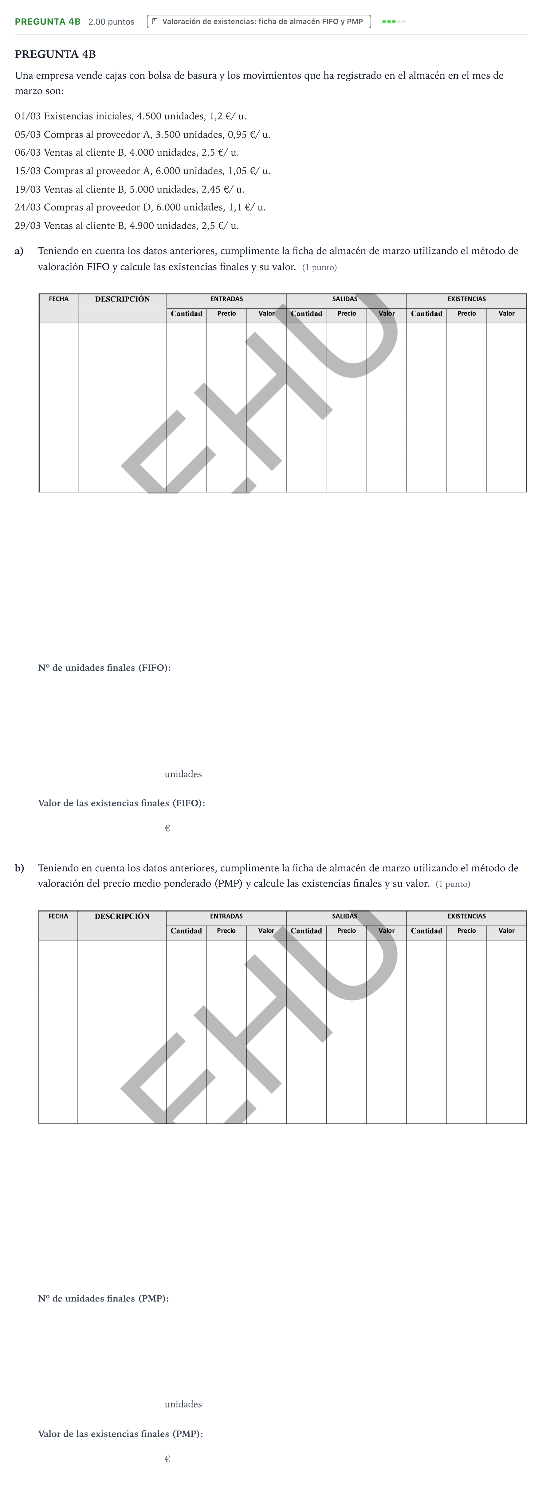 Enunciado: PREGUNTA 4B · Empresa y Diseño de Modelos de Negocio PAU País Vasco Extraordinaria 2026
