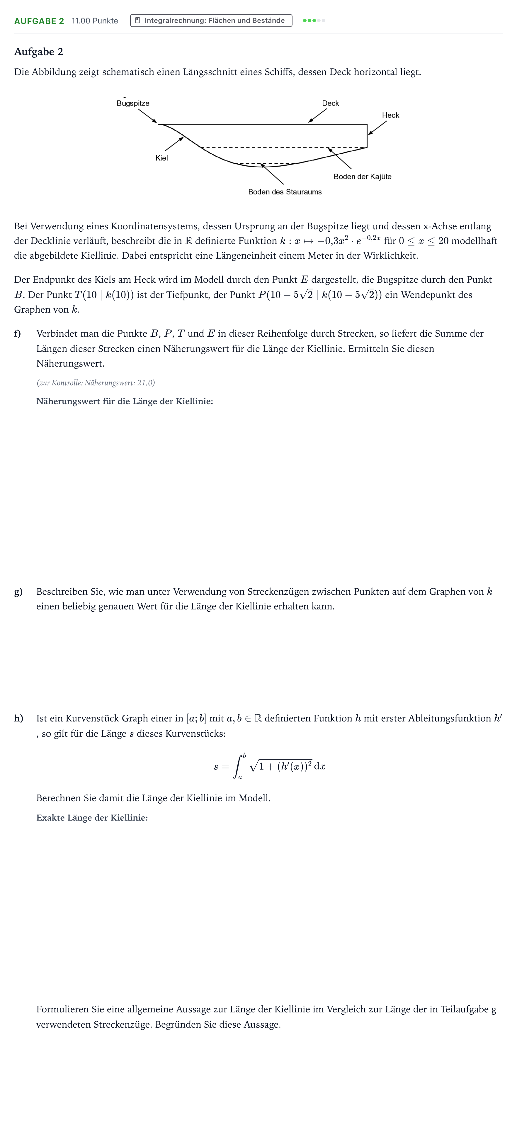 Aufgabenstellung: Aufgabe 2 - Integralrechnung · Abitur NRW Mathematik LK · Teil B · Analysis (CAS) 2017