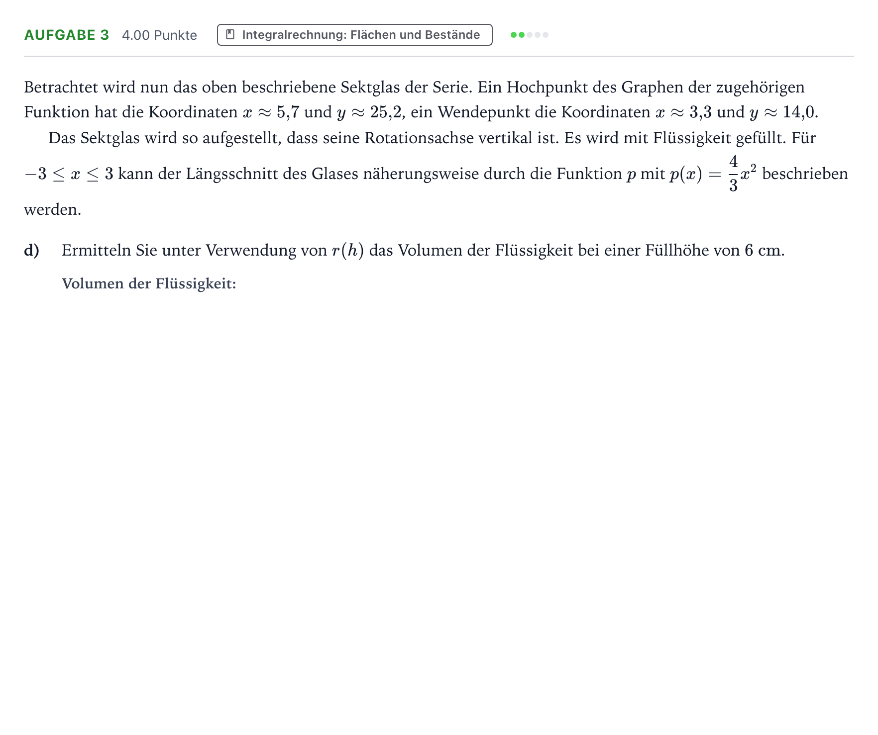 Aufgabenstellung: Aufgabe 3 - Integralrechnung · Abitur NRW Mathematik LK · Teil B · Analysis (CAS) 2017