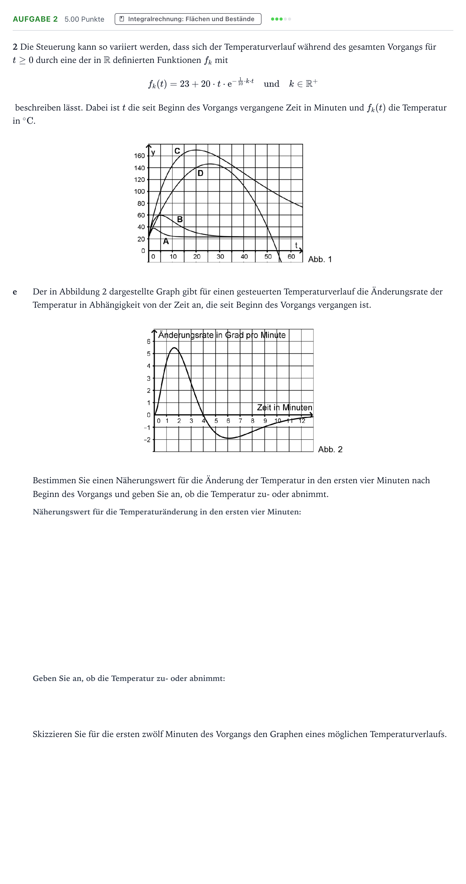 Aufgabenstellung: Aufgabe 2 - Integralrechnung · Abitur NRW Mathematik GK · Teil B · Analysis (CAS) 2017