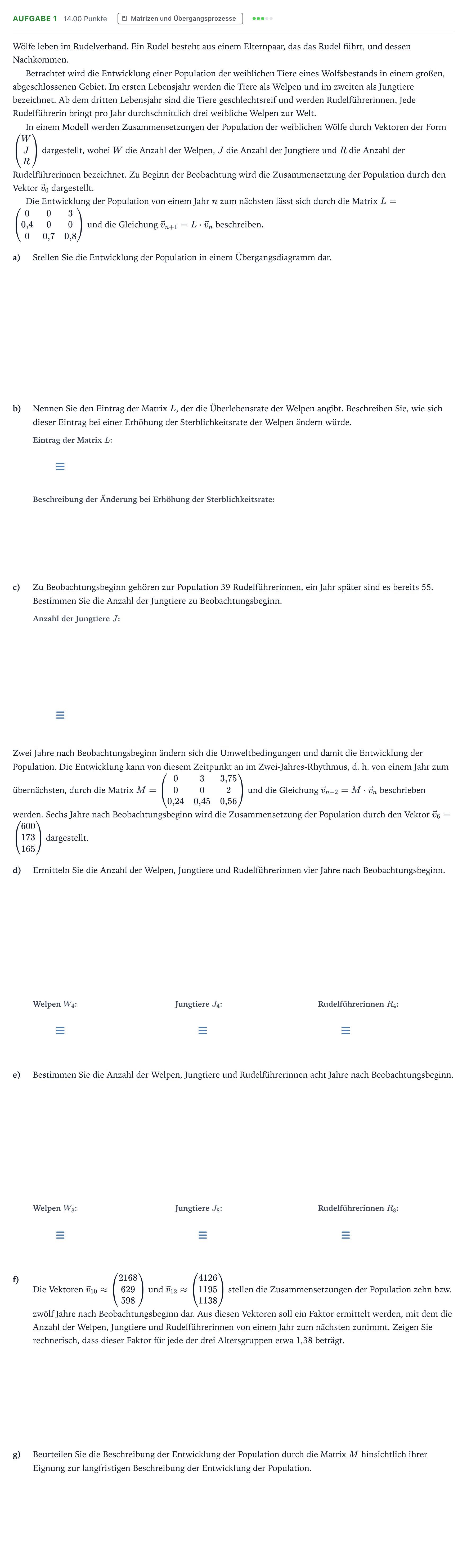 Aufgabenstellung: Aufgabe 1 · Abitur NRW Mathematik GK · Teil B · Lineare Algebra (CAS) 2017