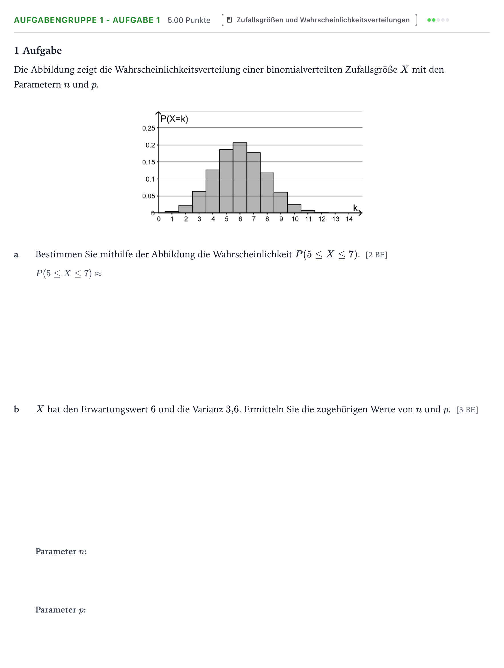 Aufgabenstellung: Aufgabengruppe 1 - Aufgabe 1 · Abitur NRW Mathematik GK · Teil A · Stochastik 2017