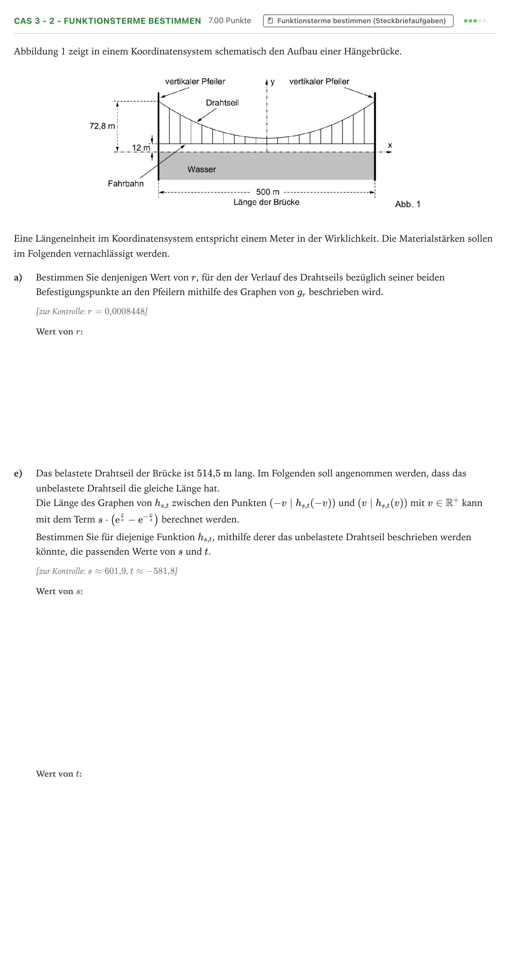 Aufgabenstellung: Aufgabe CAS 3 - 2 - Funktionsterme bestimmen · Abitur NRW Mathematik LK · Teil B · Analysis (CAS) 2018