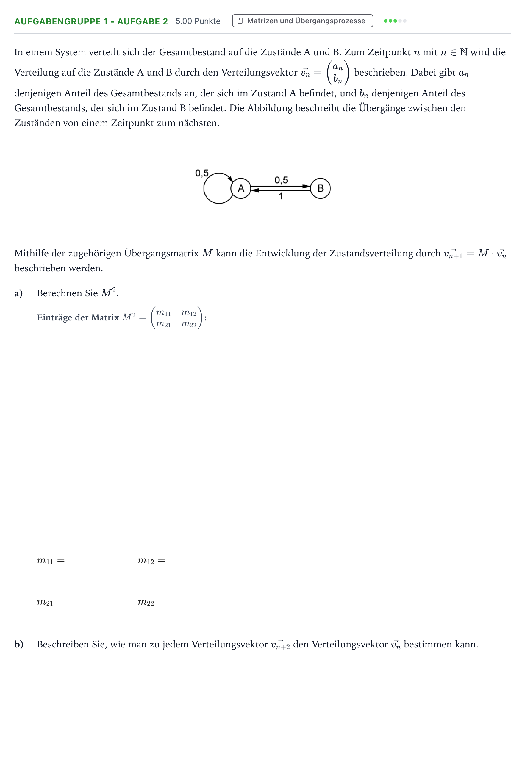 Aufgabenstellung: Aufgabengruppe 1 - Aufgabe 2 · Abitur NRW Mathematik LK · Teil A · Lineare Algebra 2018