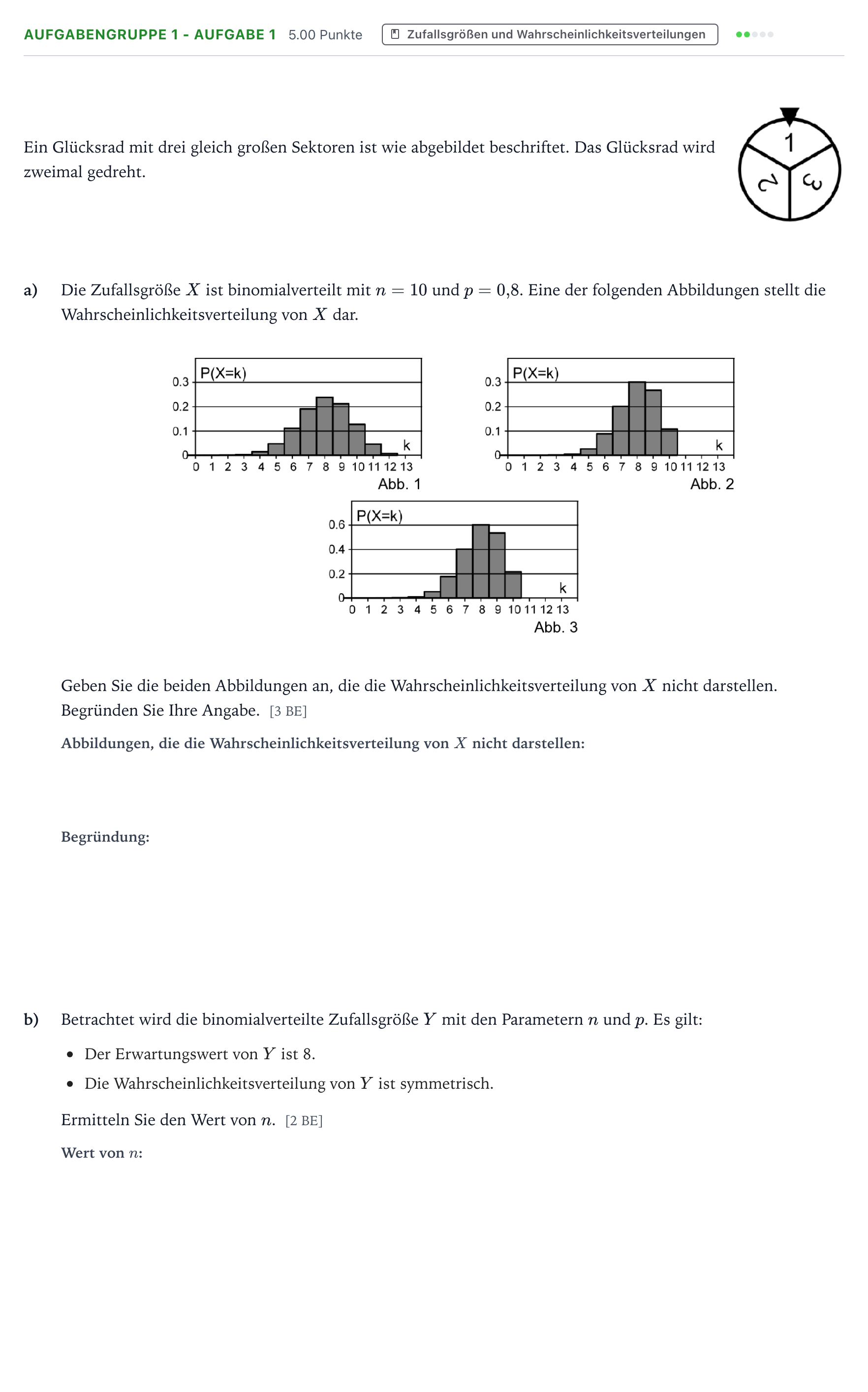 Aufgabenstellung: Aufgabengruppe 1 - Aufgabe 1 · Abitur NRW Mathematik LK · Teil A · Stochastik 2018