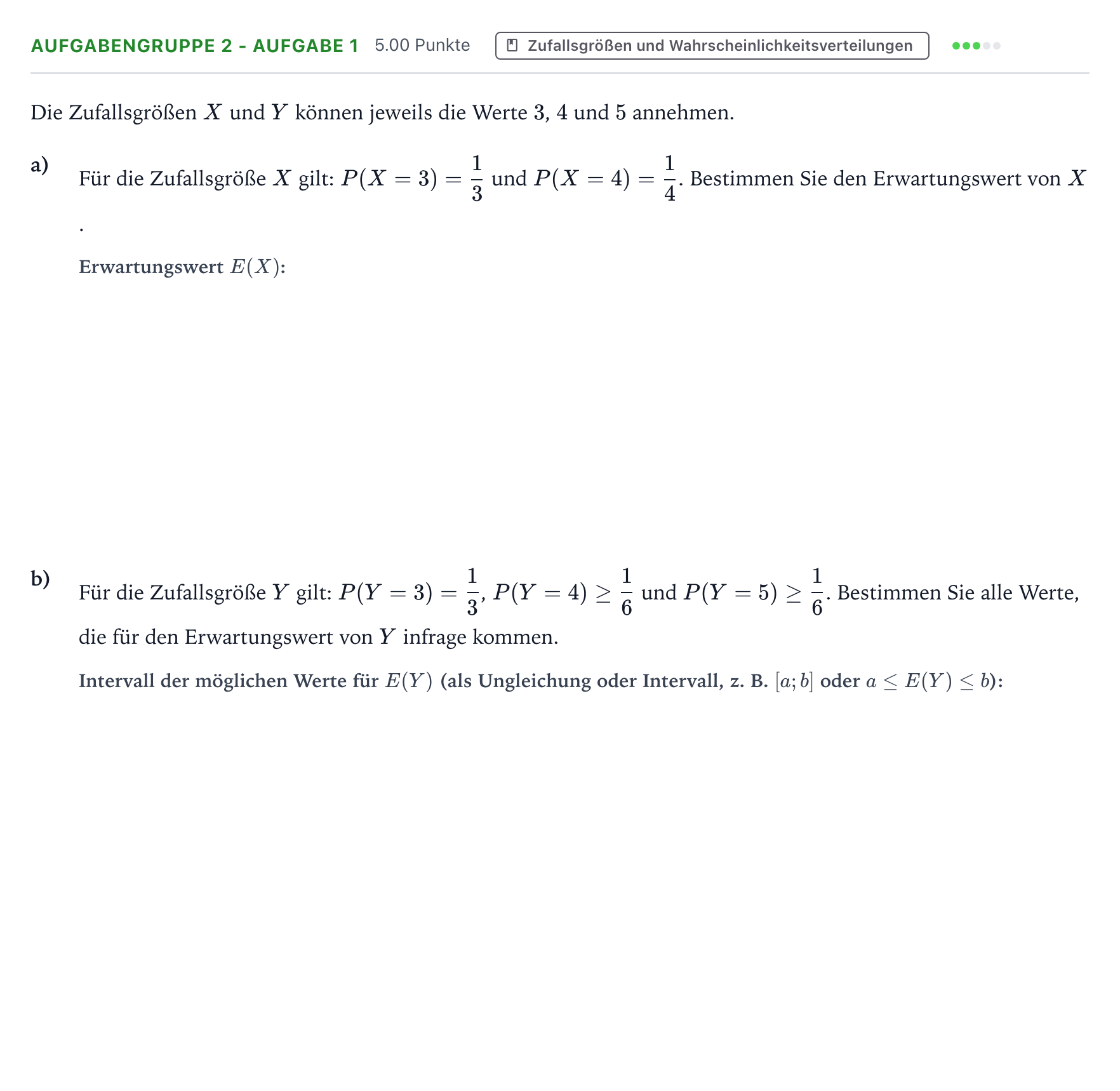 Aufgabenstellung: Aufgabengruppe 2 - Aufgabe 1 · Abitur NRW Mathematik LK · Teil A · Stochastik 2018